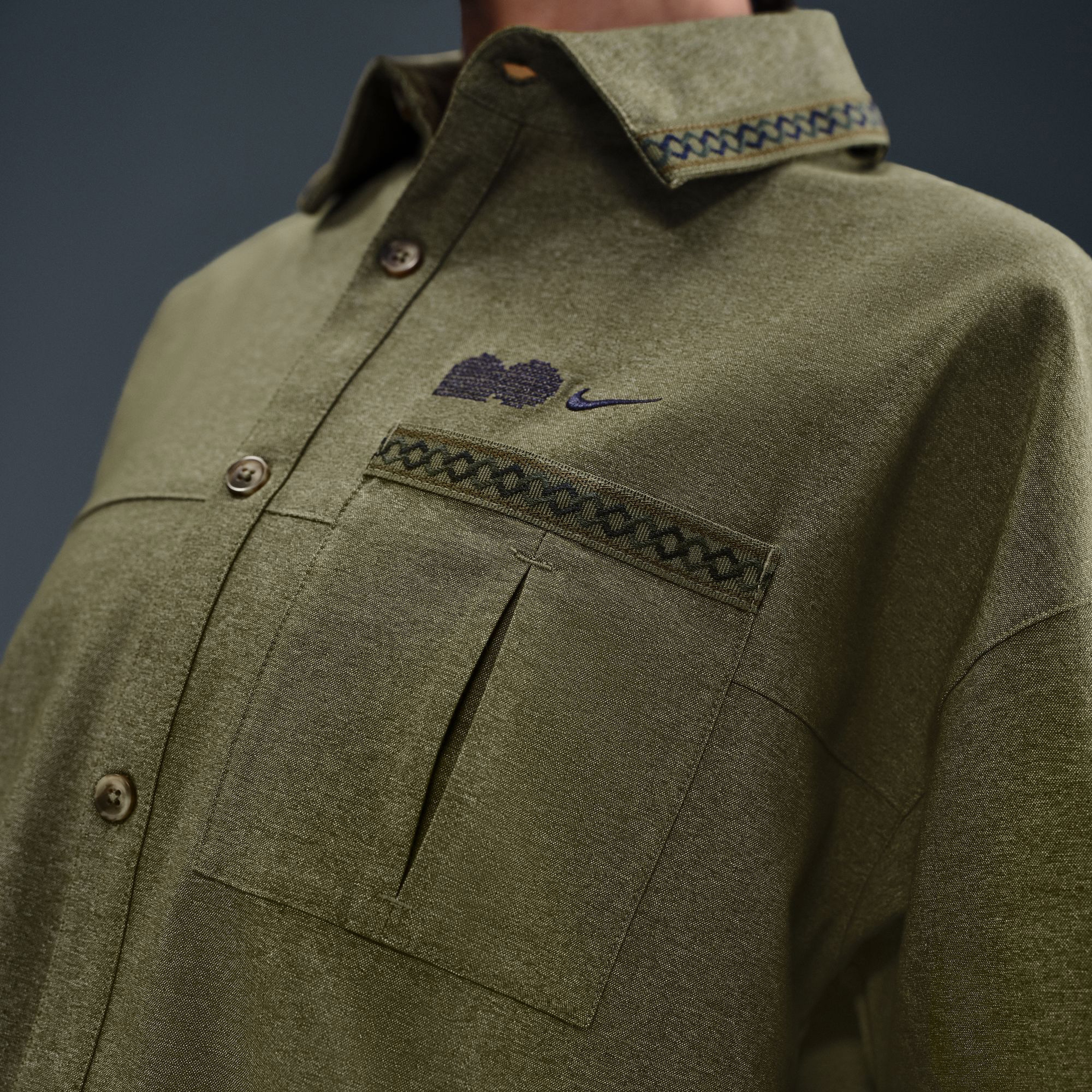 Nike Naomi Osaka Oversized Fit Kadın Yeşil Gömlek