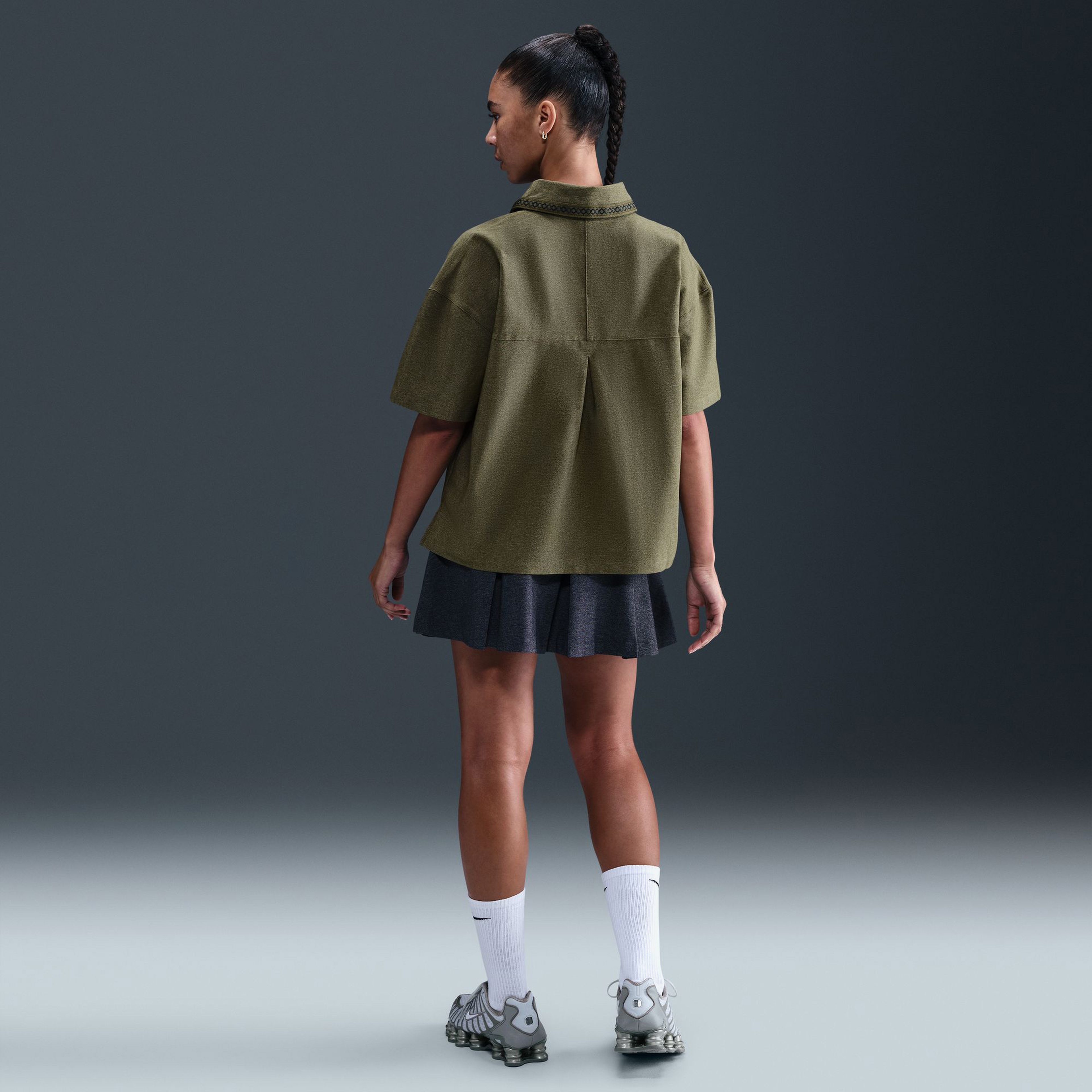 Nike Naomi Osaka Oversized Fit Kadın Yeşil Gömlek