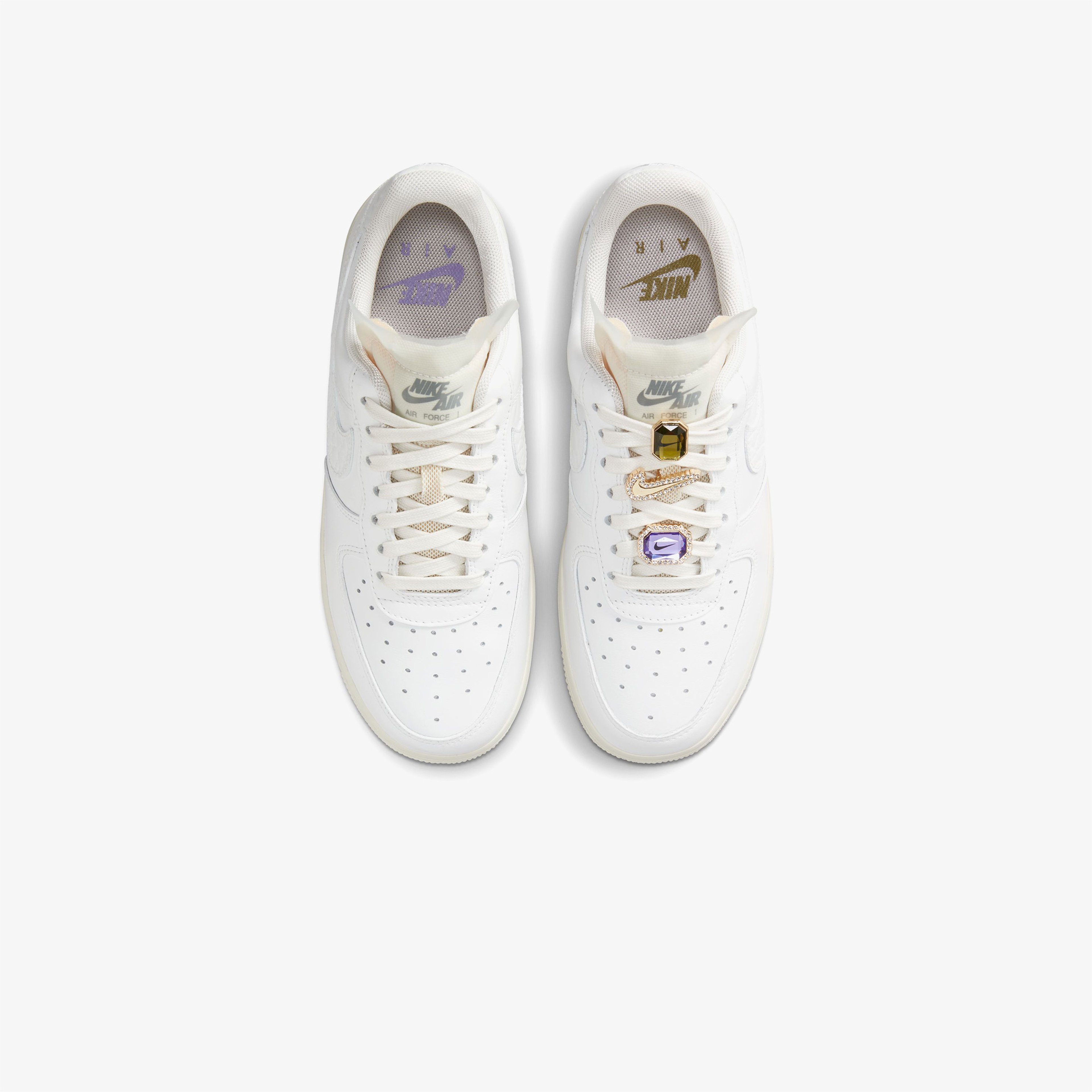 Nike Air Force 1 Low Premium "Bling Jewels" Kadın Beyaz Sneaker