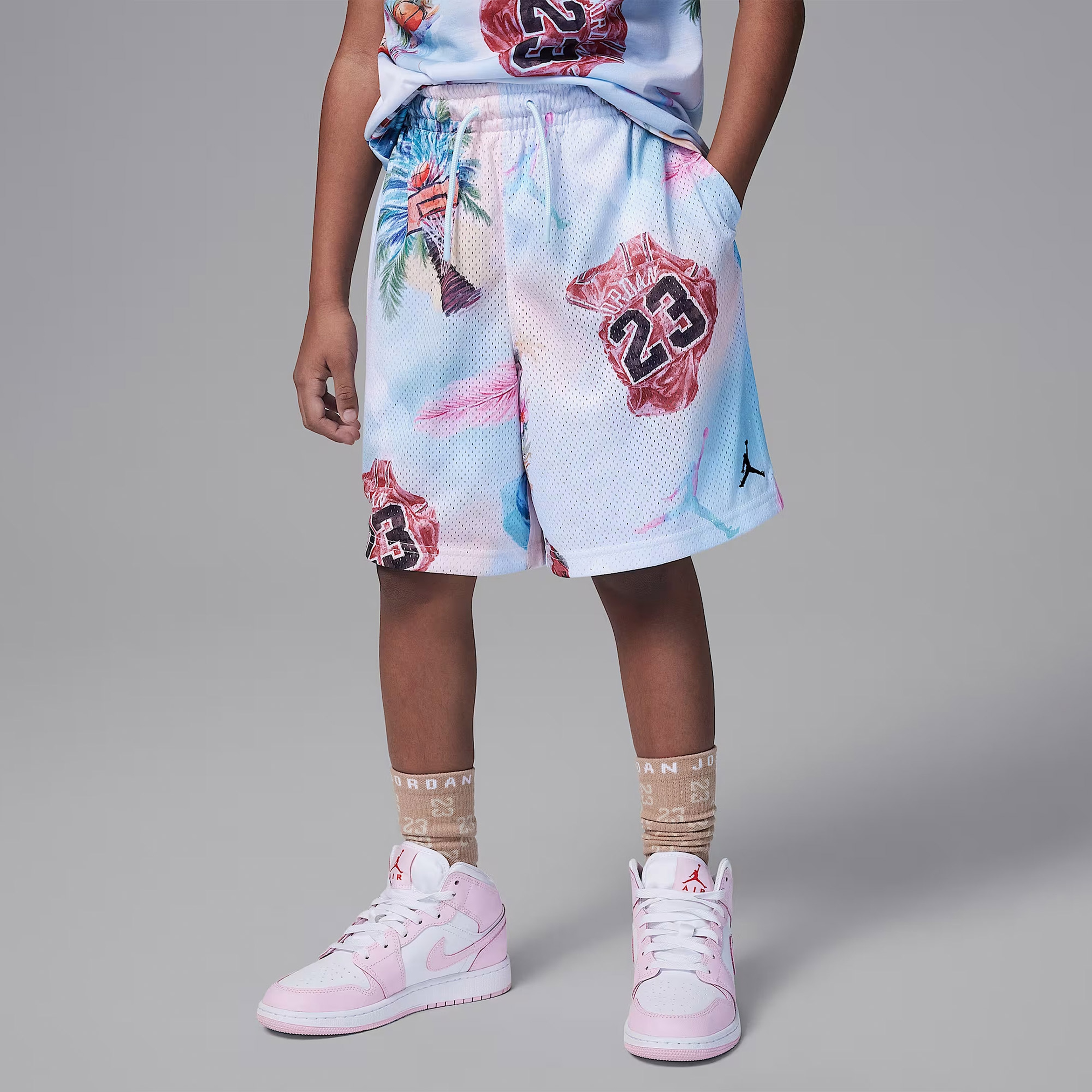 Jordan Dri Fit Essentials Summer Pack Printed Çocuk Renkli Basketbol Şortu