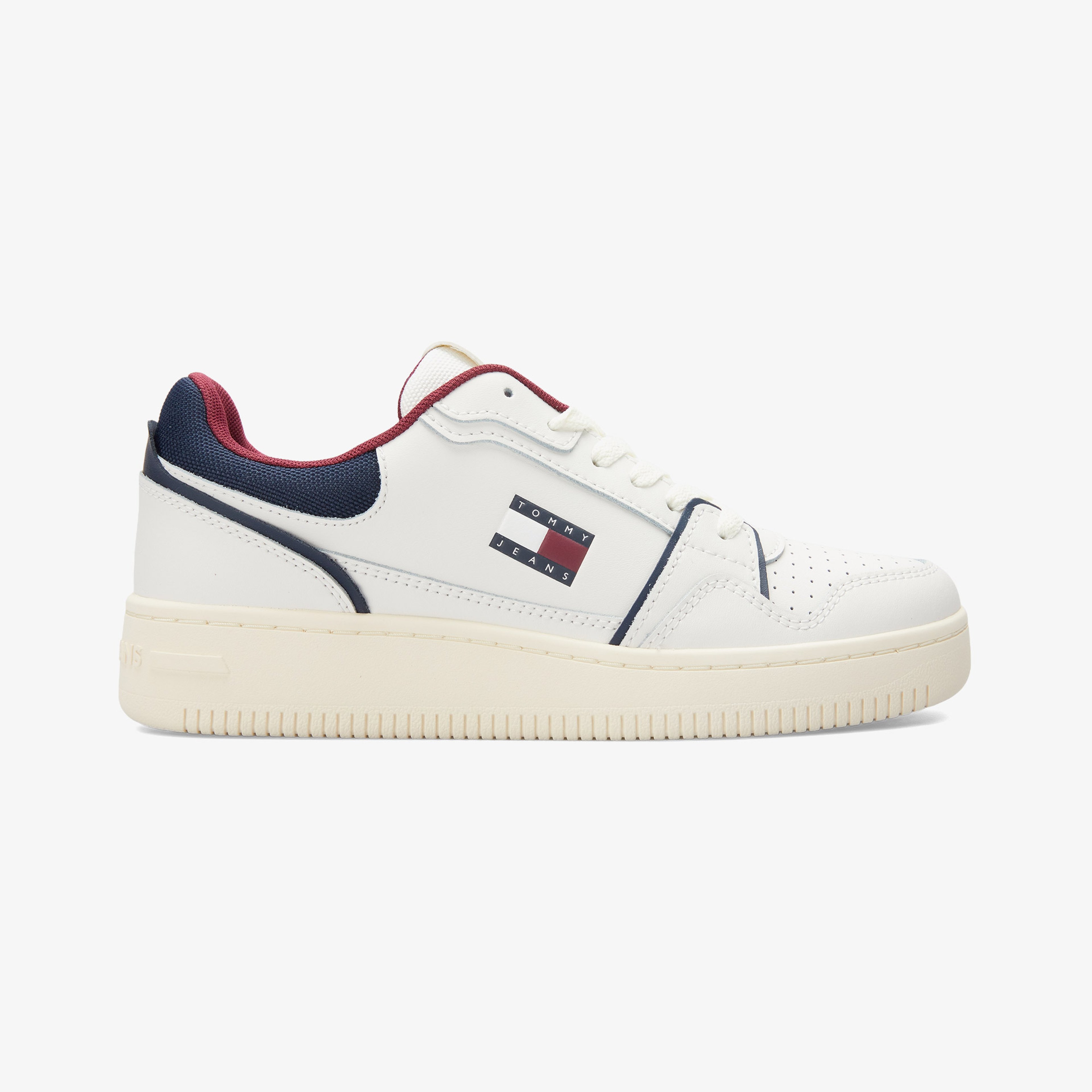 Tommy Hilfiger Fine Cleat Retro Basketball Erkek Beyaz Spor Ayakkabı