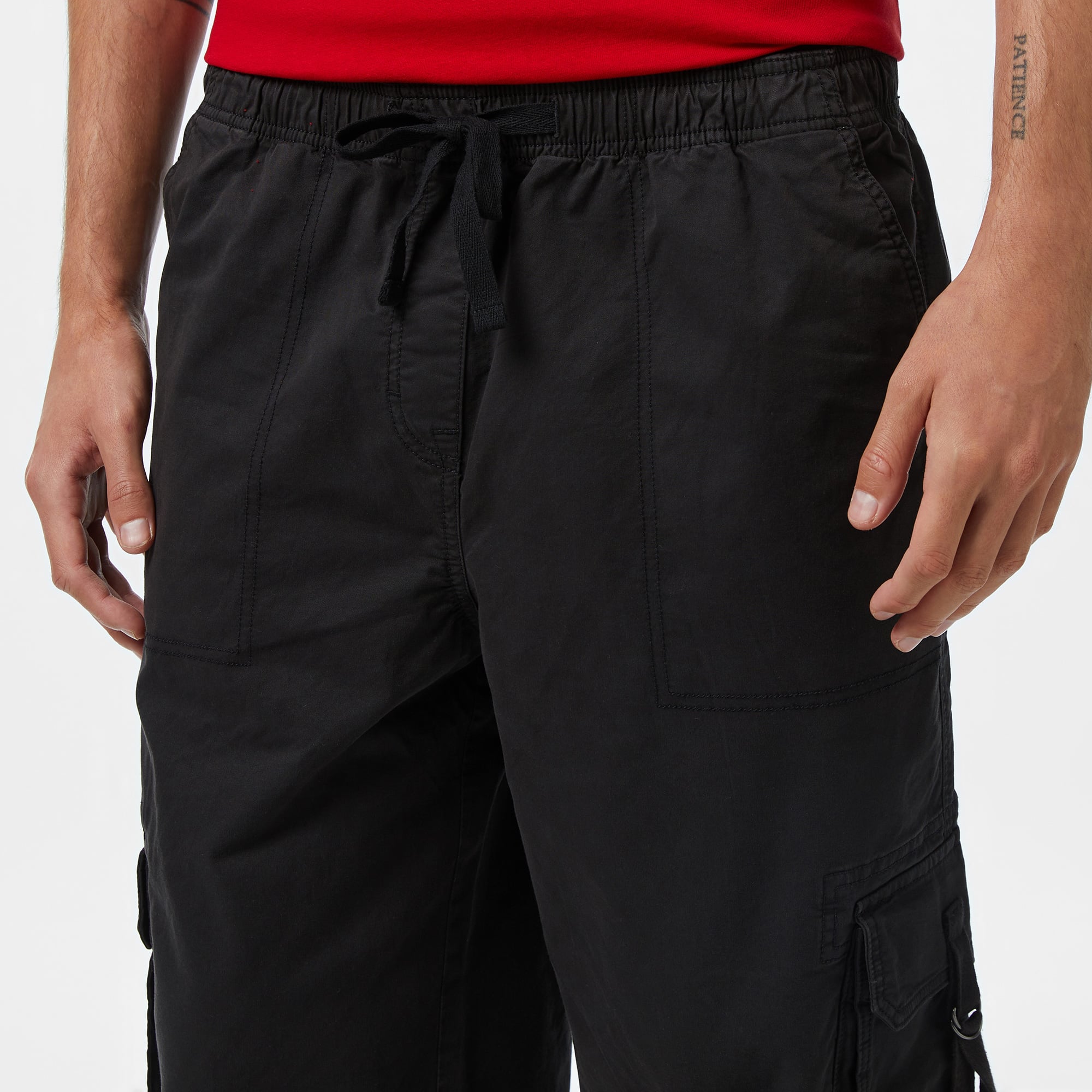 Tommy Hilfiger Loose Cargo Kadın Siyah Pantolon