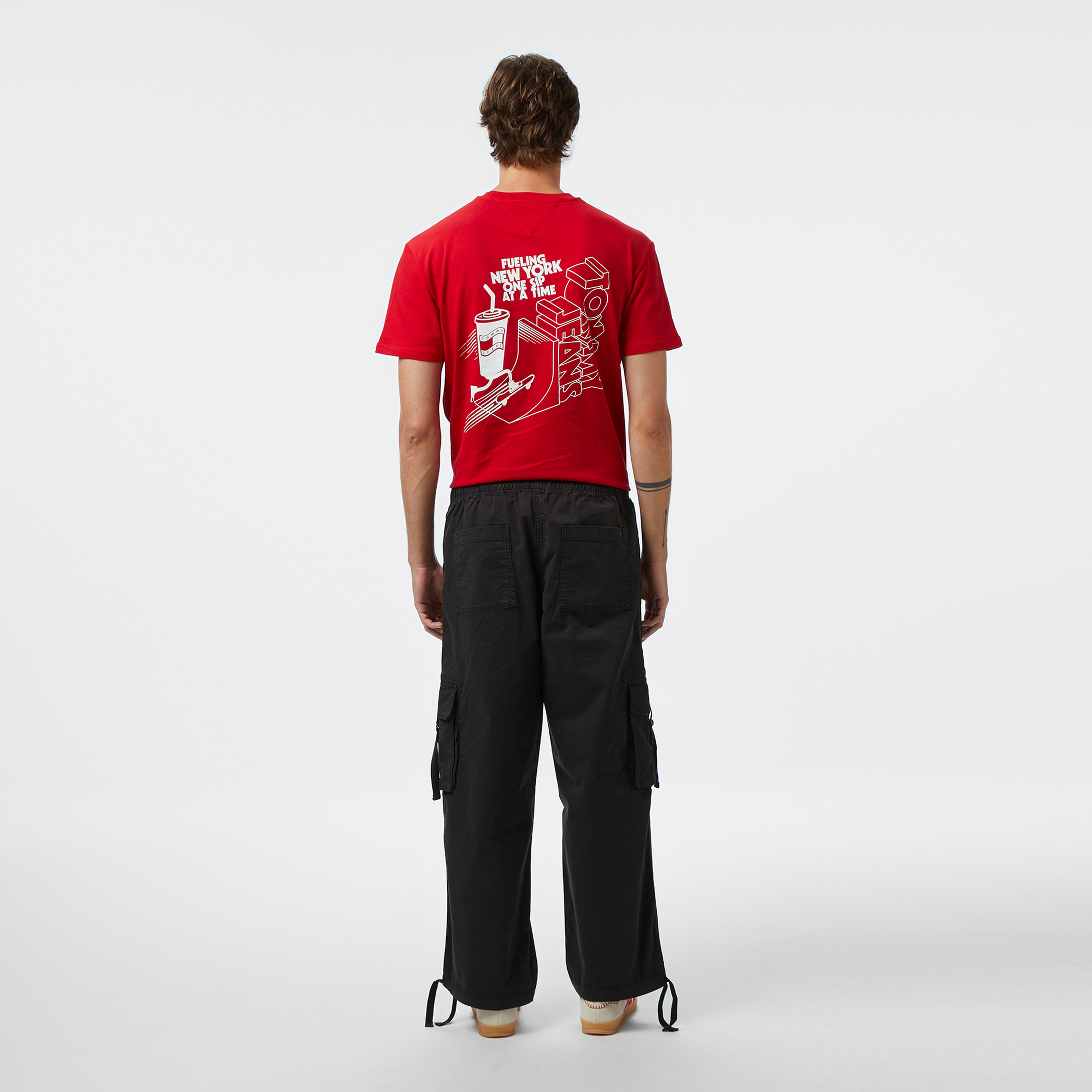 Tommy Hilfiger Loose Cargo Kadın Siyah Pantolon