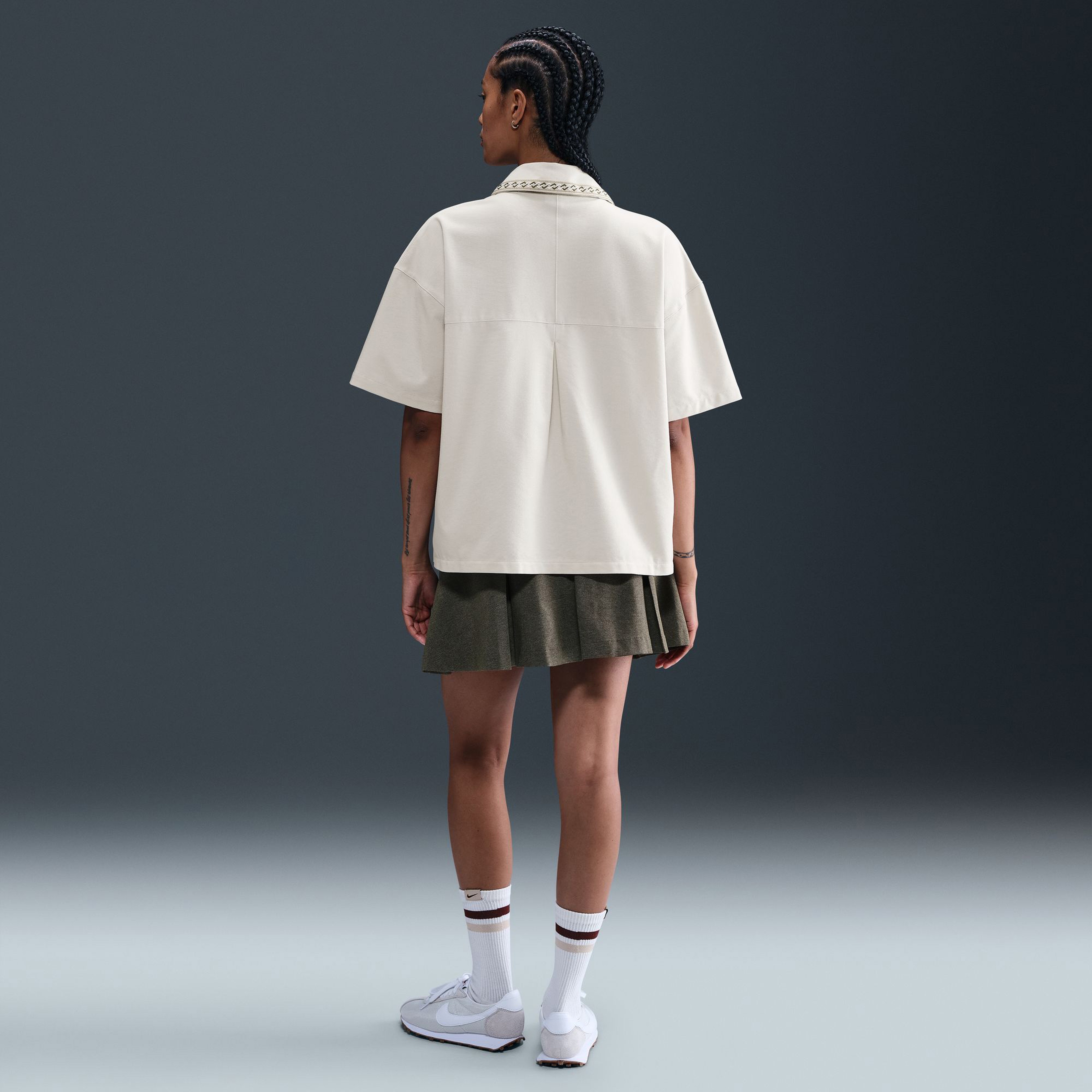 Nike Naomi Osaka Oversized Kadın Beyaz Gömlek