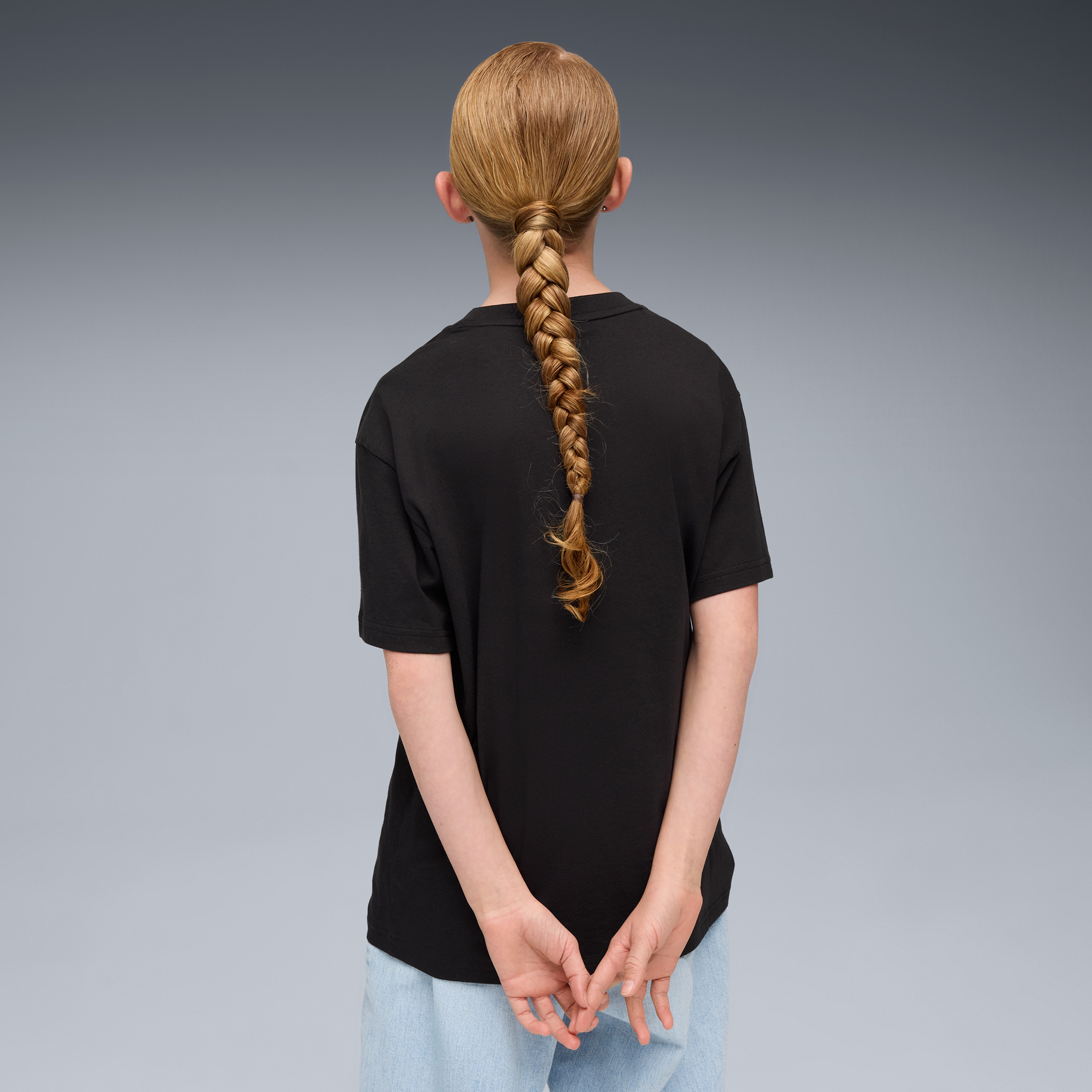 Puma Graphic Leopard Çocuk Siyah T-Shirt