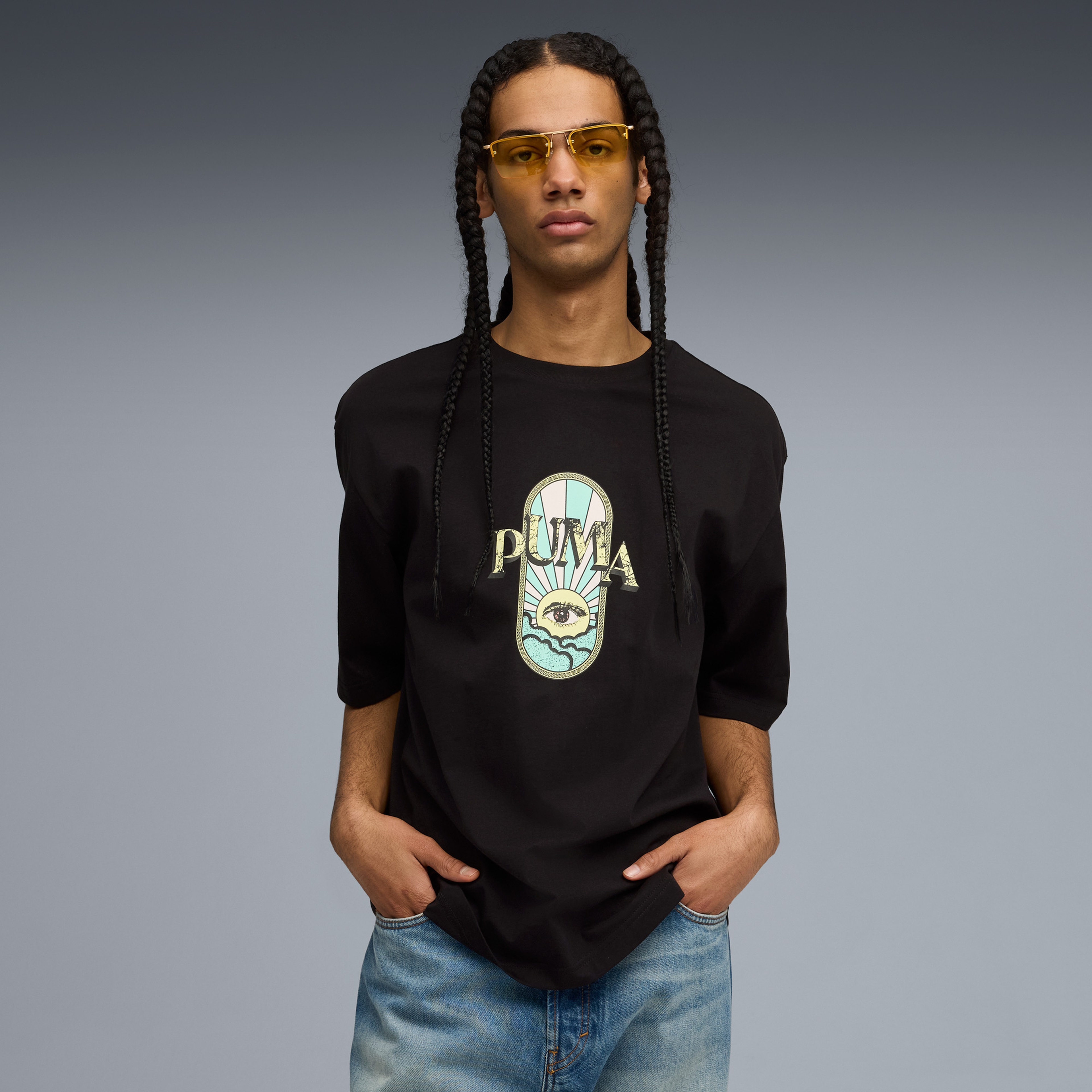 Puma Graphic Erkek Siyah T-Shirt
