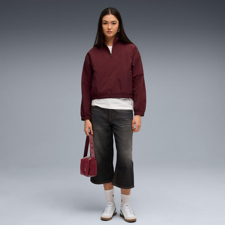 Puma HER Relaxed Kadın Bordo Sweatshirt