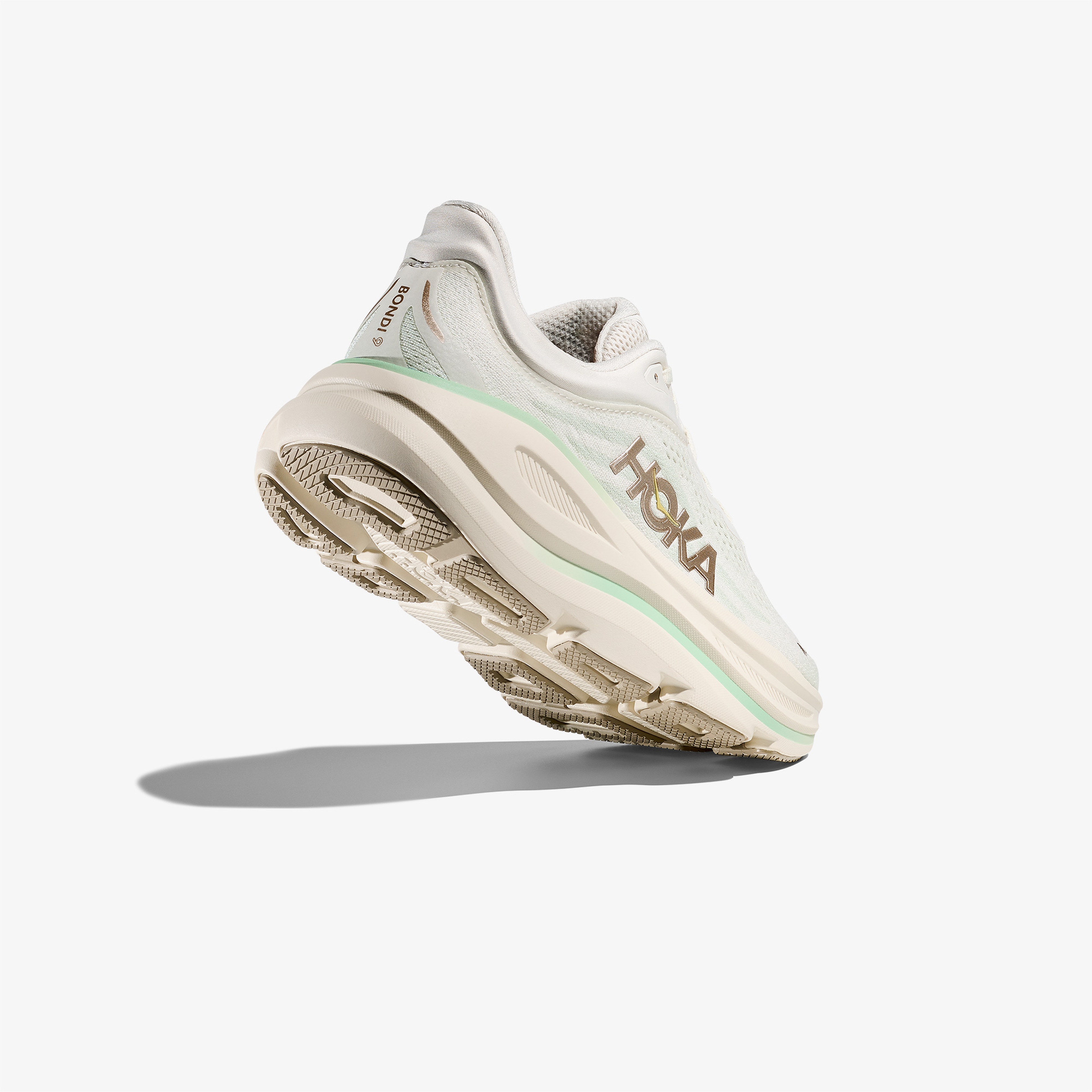 Hoka One Bondi 9 Kadın Bej Koşu Ayakkabısı