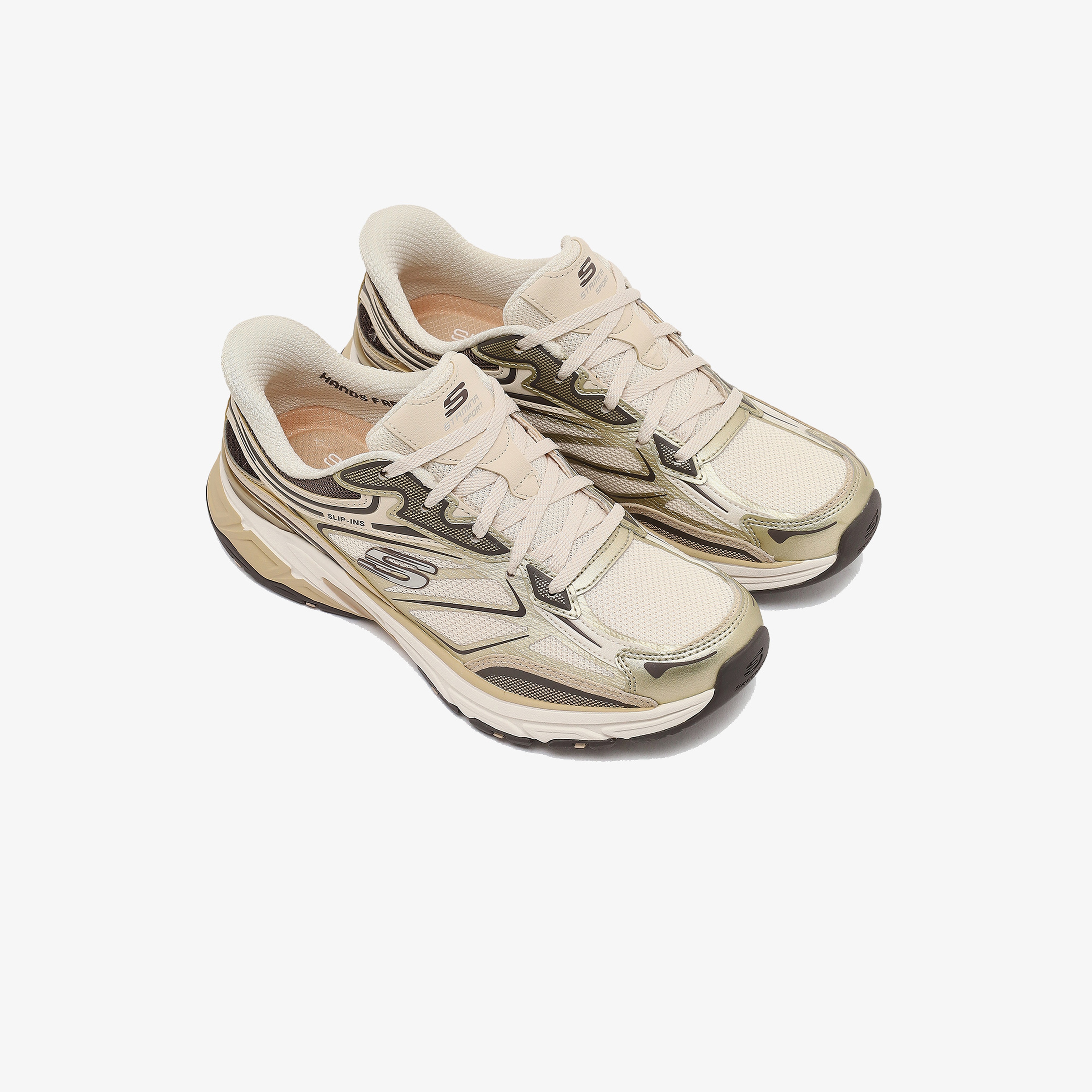 Skechers Stamina Sport Kadın Natürel/Gold Spor Ayakkabı