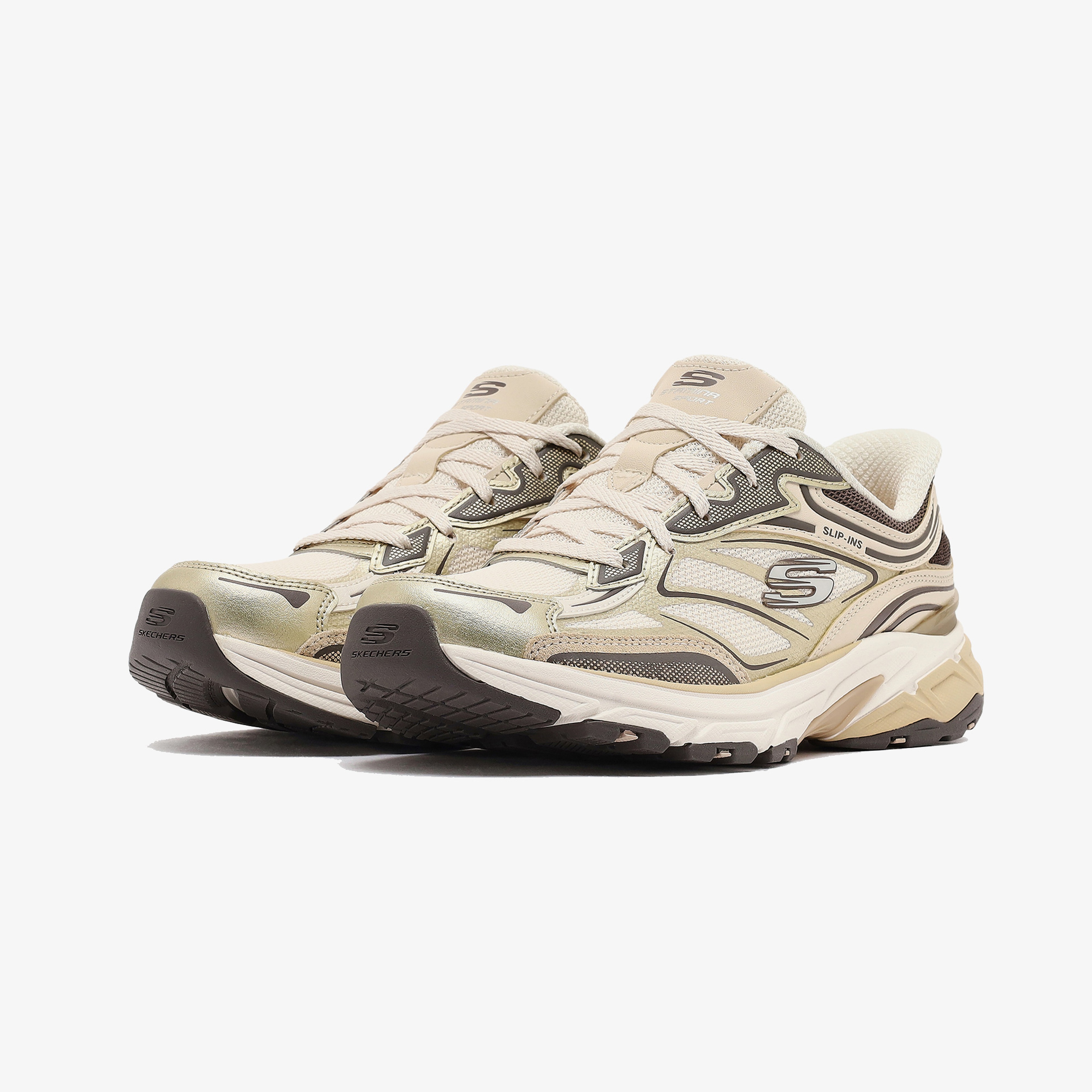 Skechers Stamina Sport Kadın Natürel/Gold Spor Ayakkabı