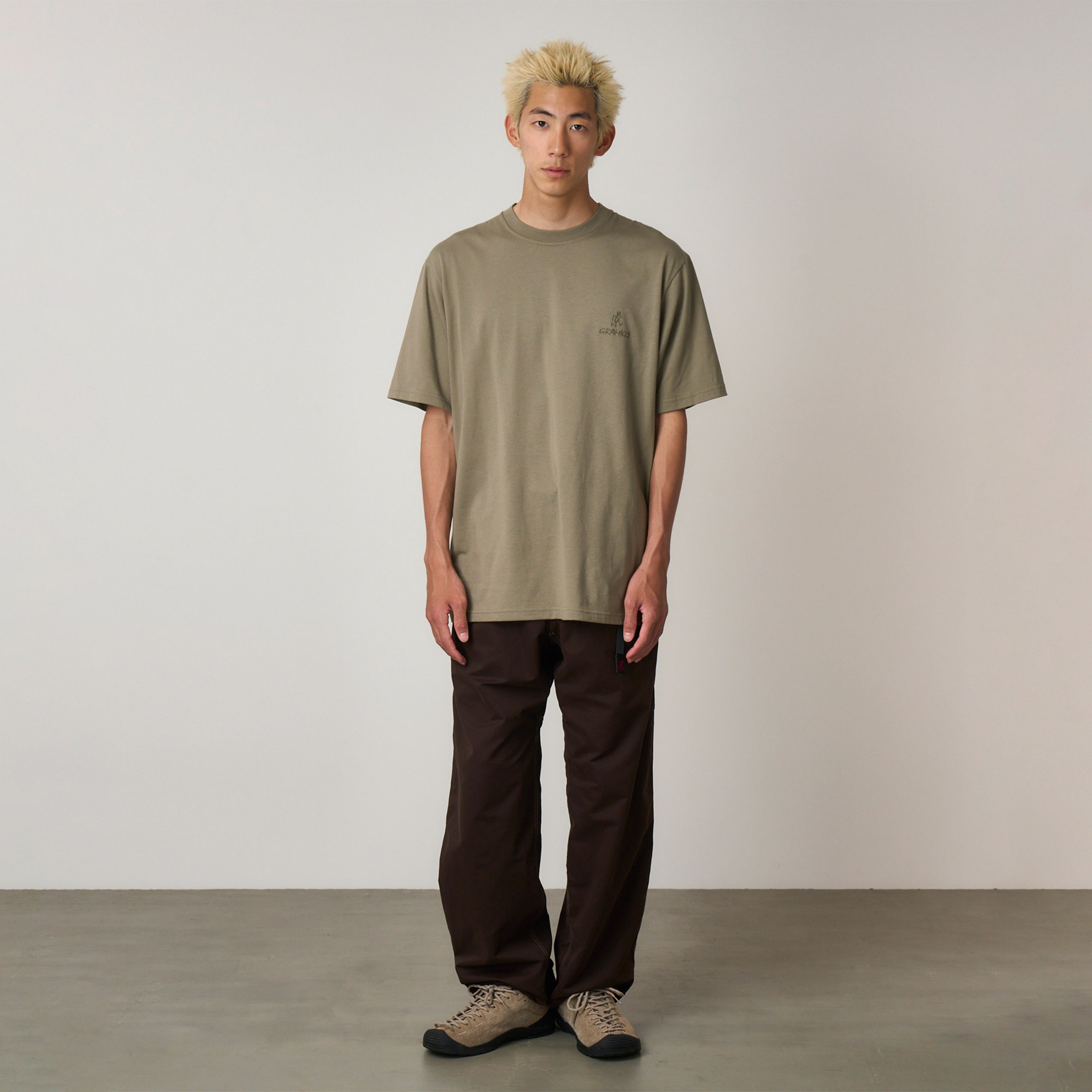 Gramicci One Point Logo Erkek Haki T-Shirt