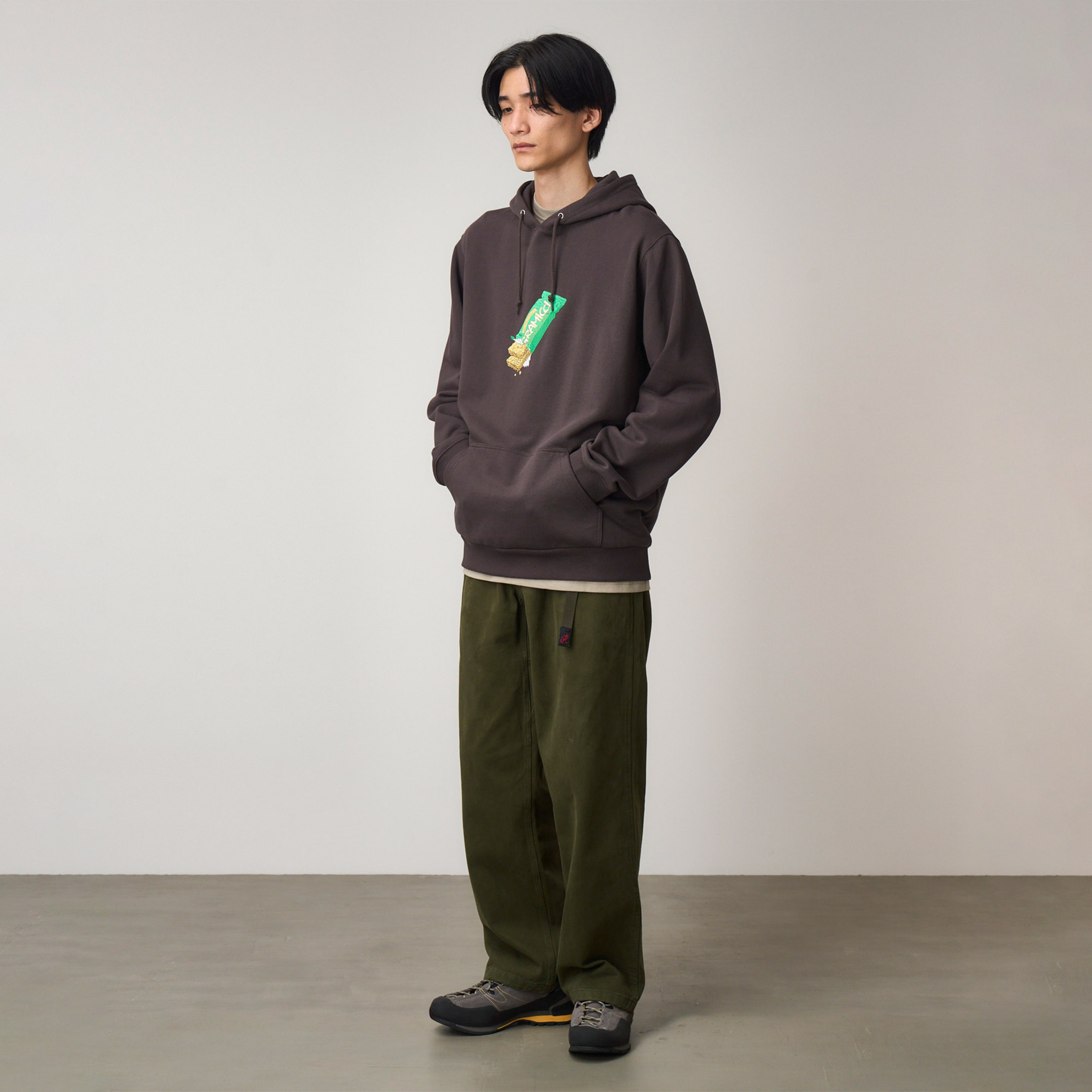 Gramicci Granola Hooded Erkek Kahverengi Sweatshirt