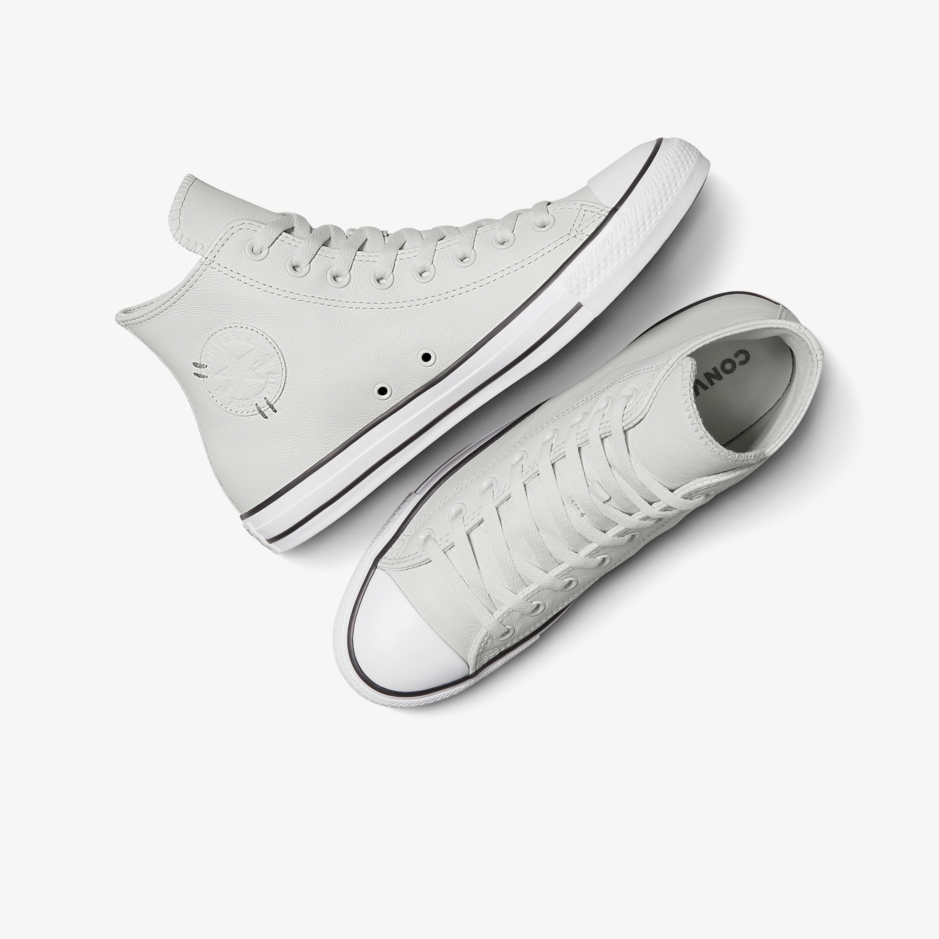 Converse Chuck Taylor All Star Leather Unisex Gri Sneaker