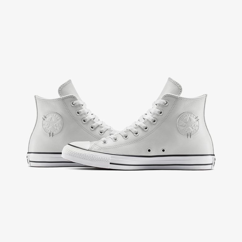 Converse Chuck Taylor All Star Leather Unisex Gri Sneaker
