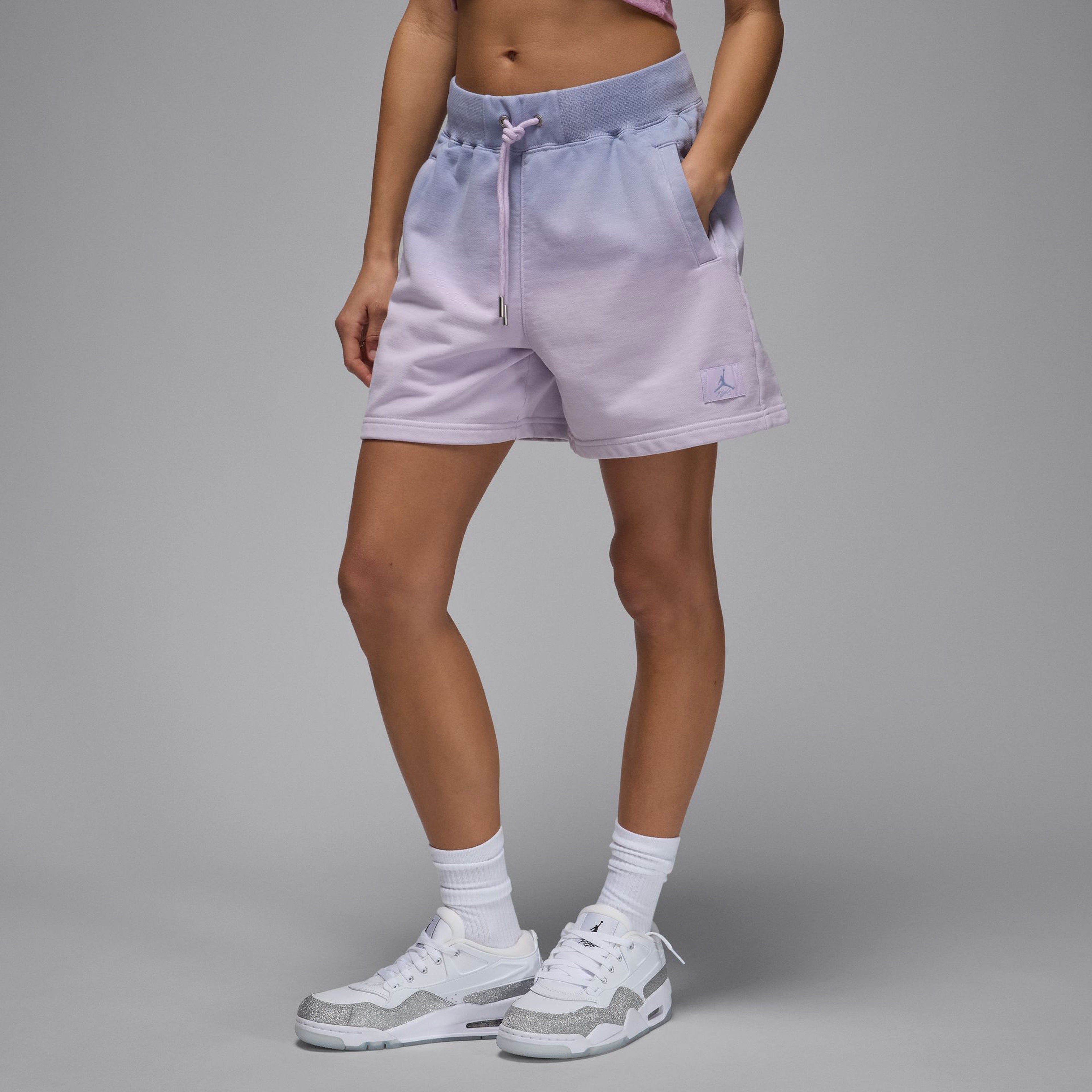 Jordan Flight Fleece Kadın Mor Şort