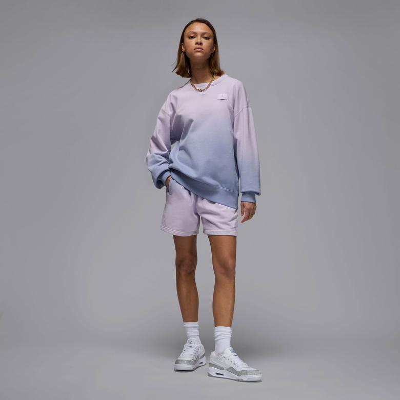 Jordan Fligth Fleece Ft Crew Kadın Mor Sweatshirt