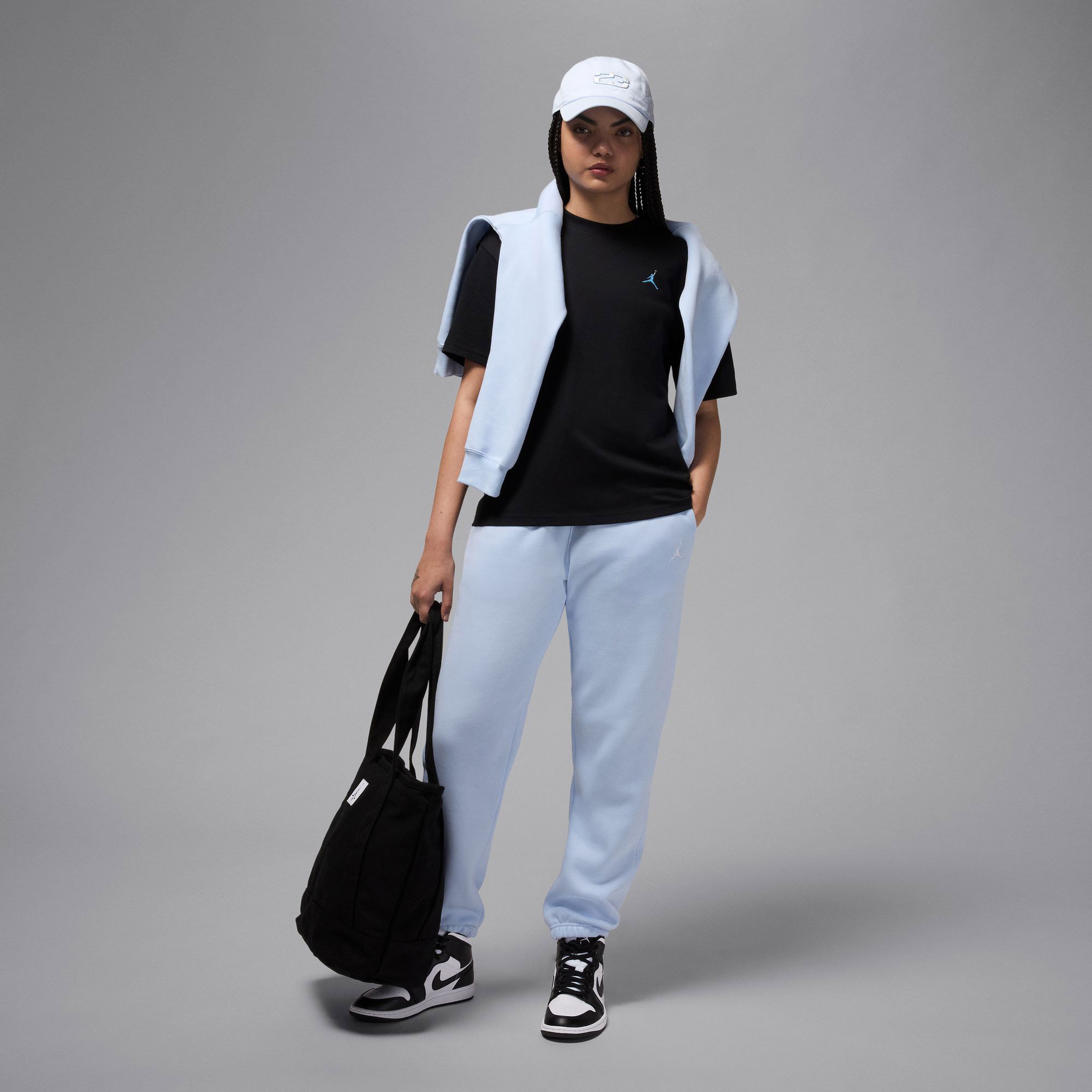 Jordan Grafikli Kadın Siyah T-Shirt