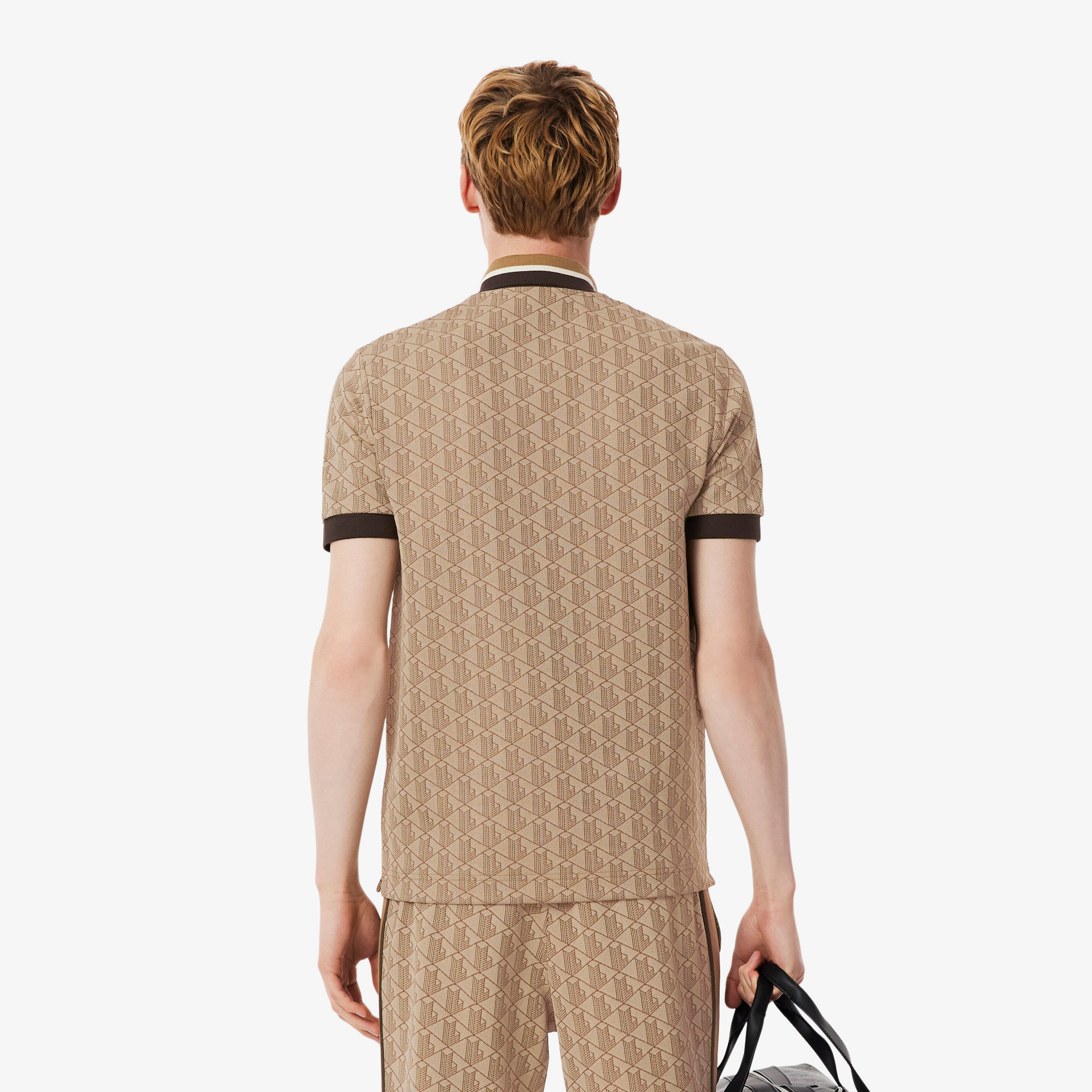 Lacoste Monogram Erkek Kahverengi Polo