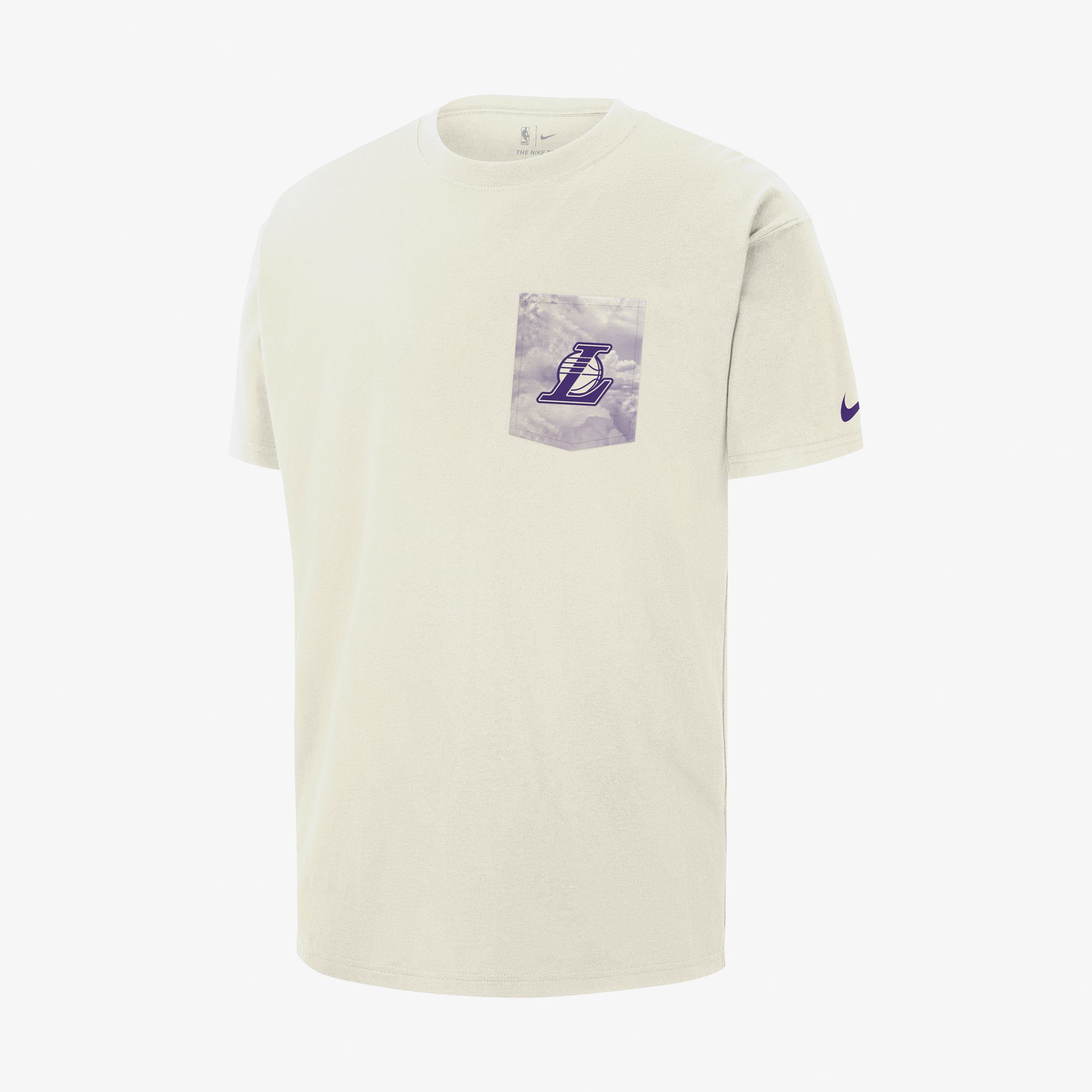 Nike Los Angeles Lakers Courtside Erkek Beyaz T-Shirt