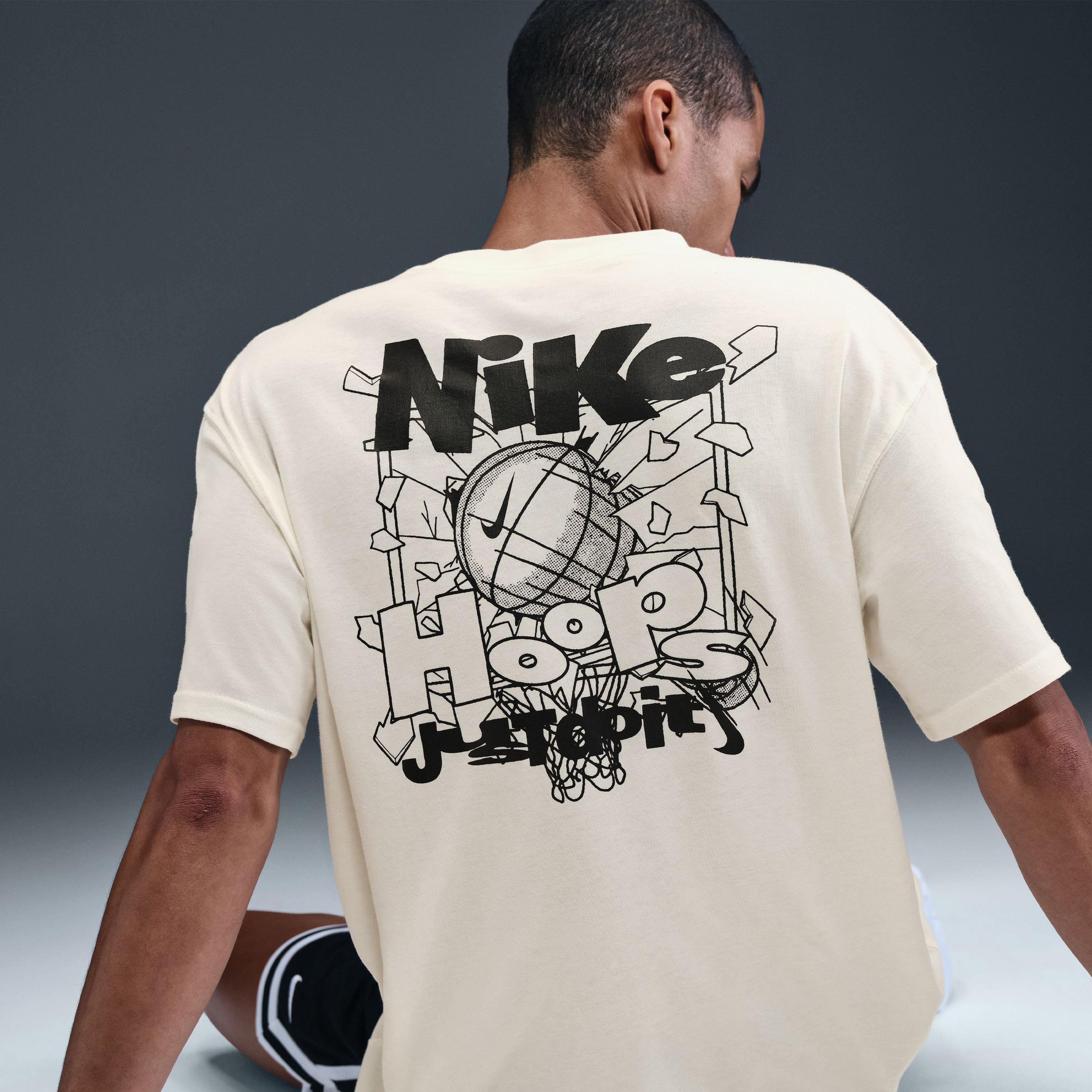 Nike M90 Hoop Erkek Beyaz T-Shirt
