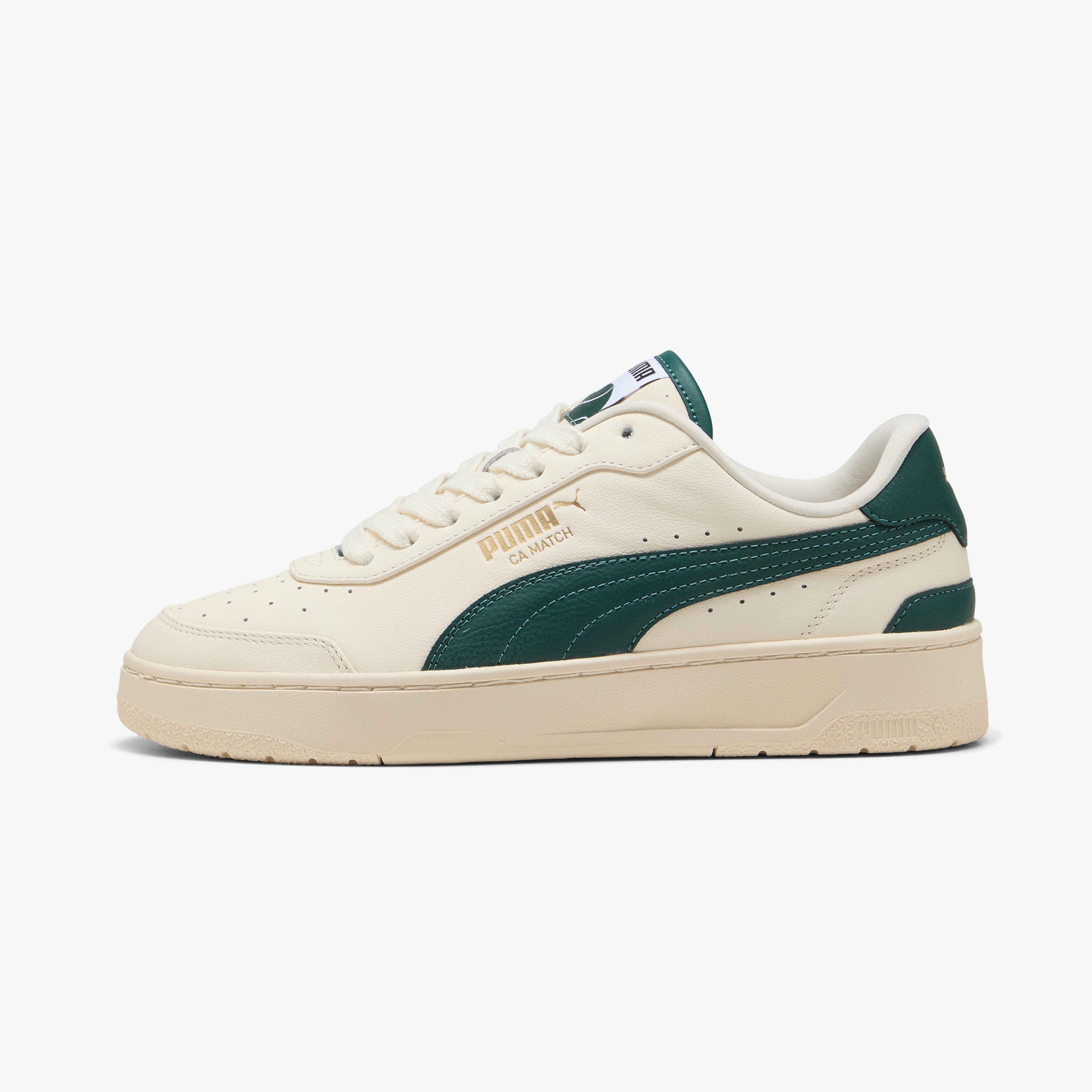 Puma CA Match Premium Erkek Yeşil Detaylı Bej Spor Ayakkabı