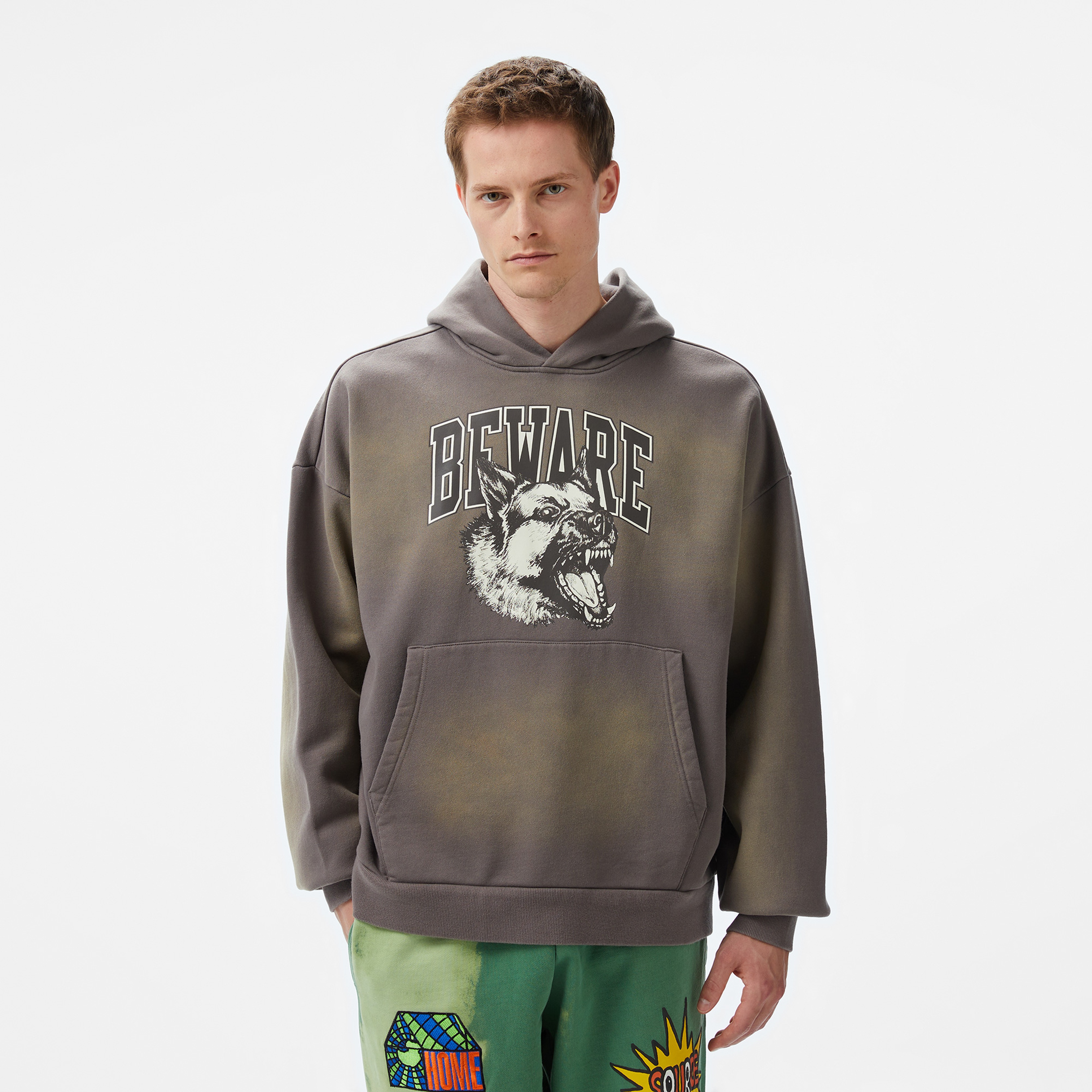 The Market Tonal Beware Erkek Gri Hoodie