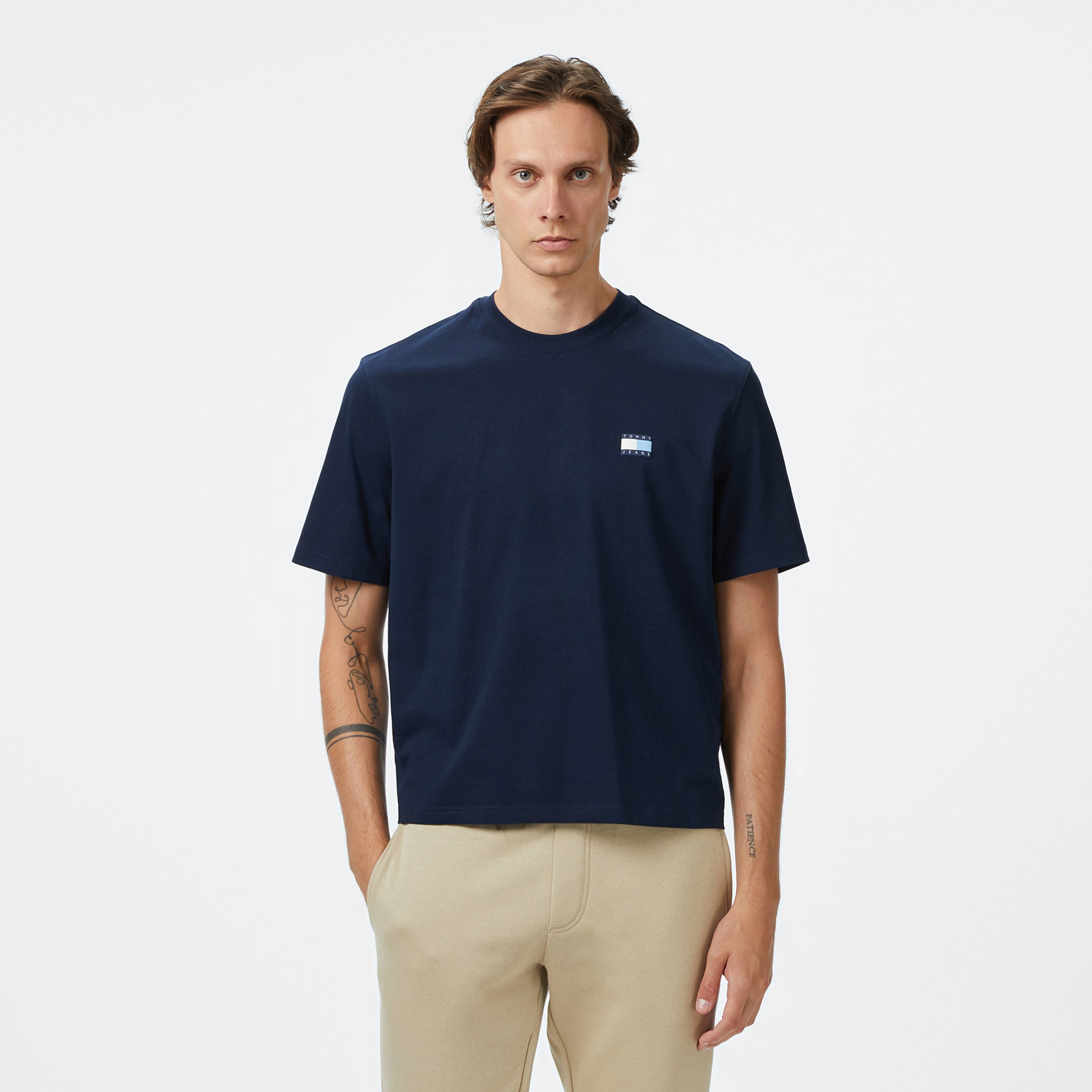 Tommy Jeans 90S Pop Classic Erkek Mavi T-Shirt