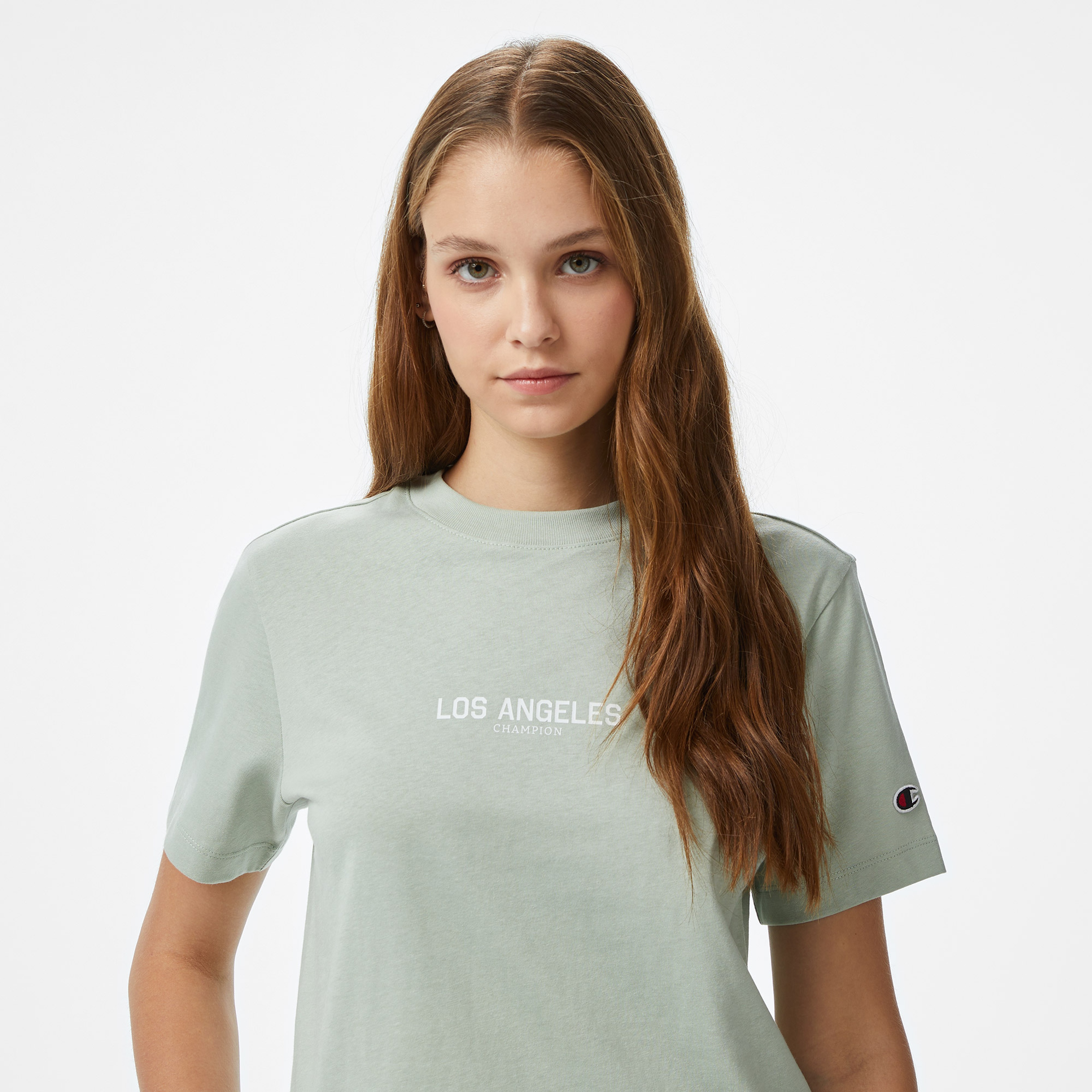 Champion Icons SS Kadın Yeşil T-Shirt