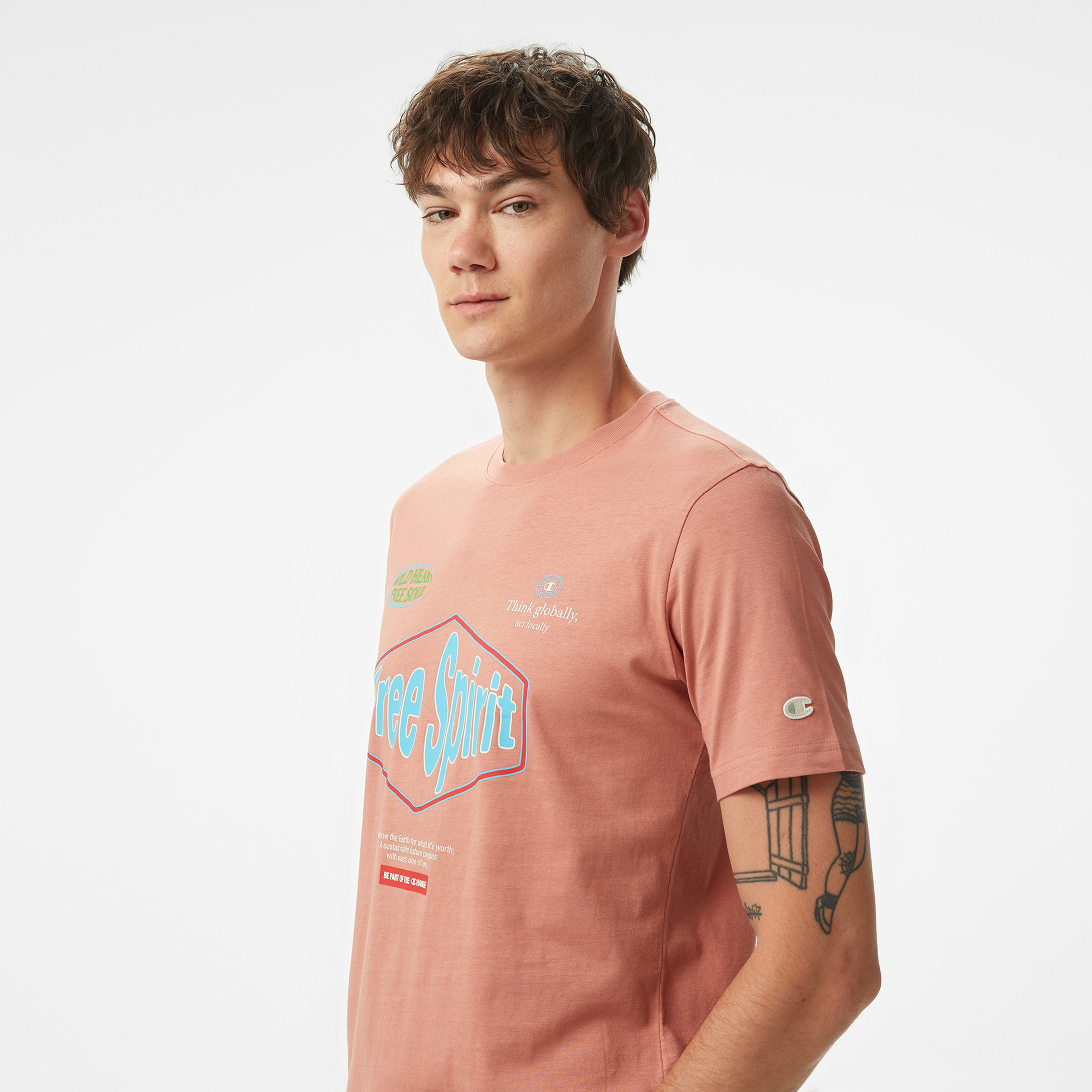 Champion Erkek Beyaz T-Shirt