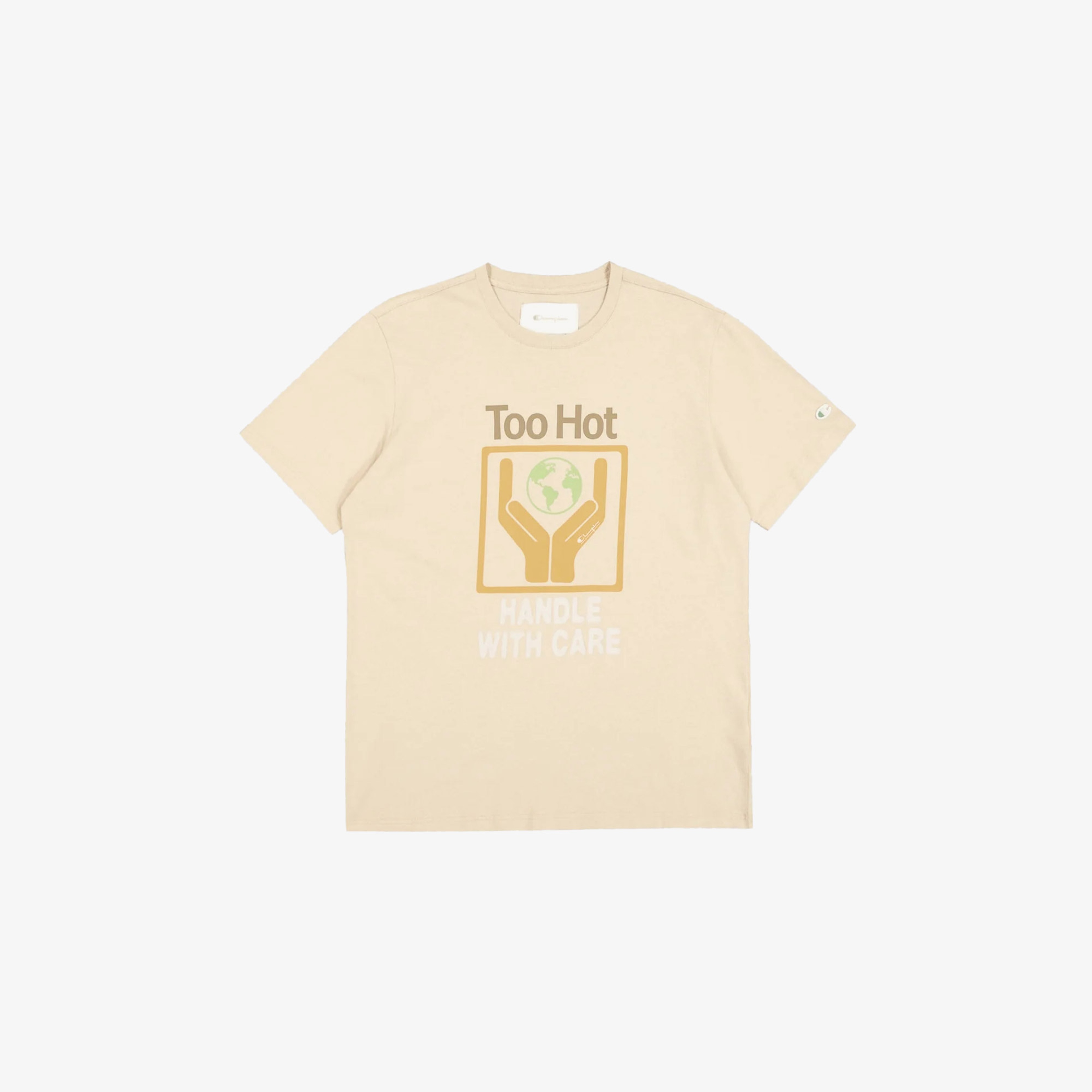 Champion Eco Future Cuffed Erkek Krem T-Shirt