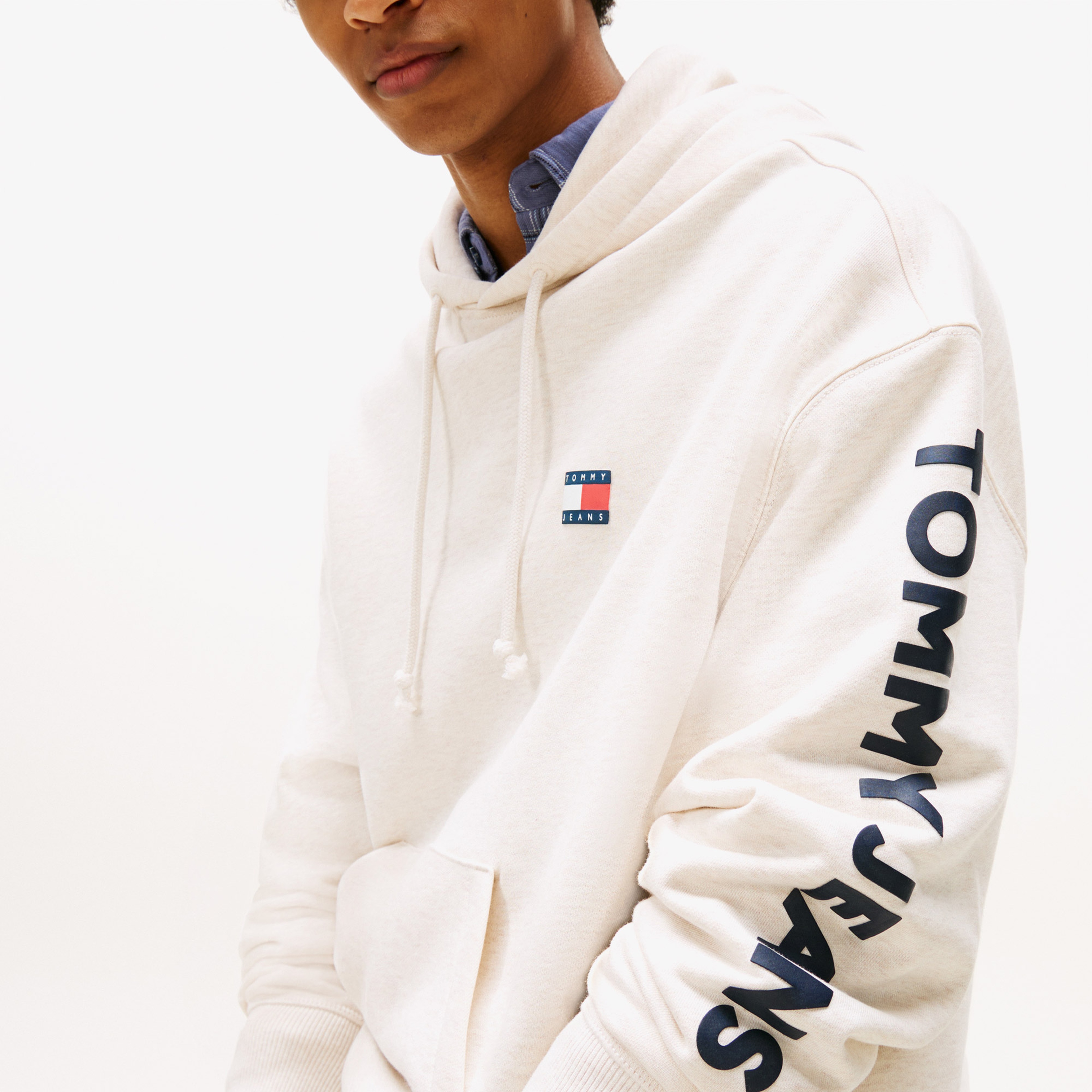 Tommy Hilfiger Jeans Classic Erkek Bej Sweatshirt