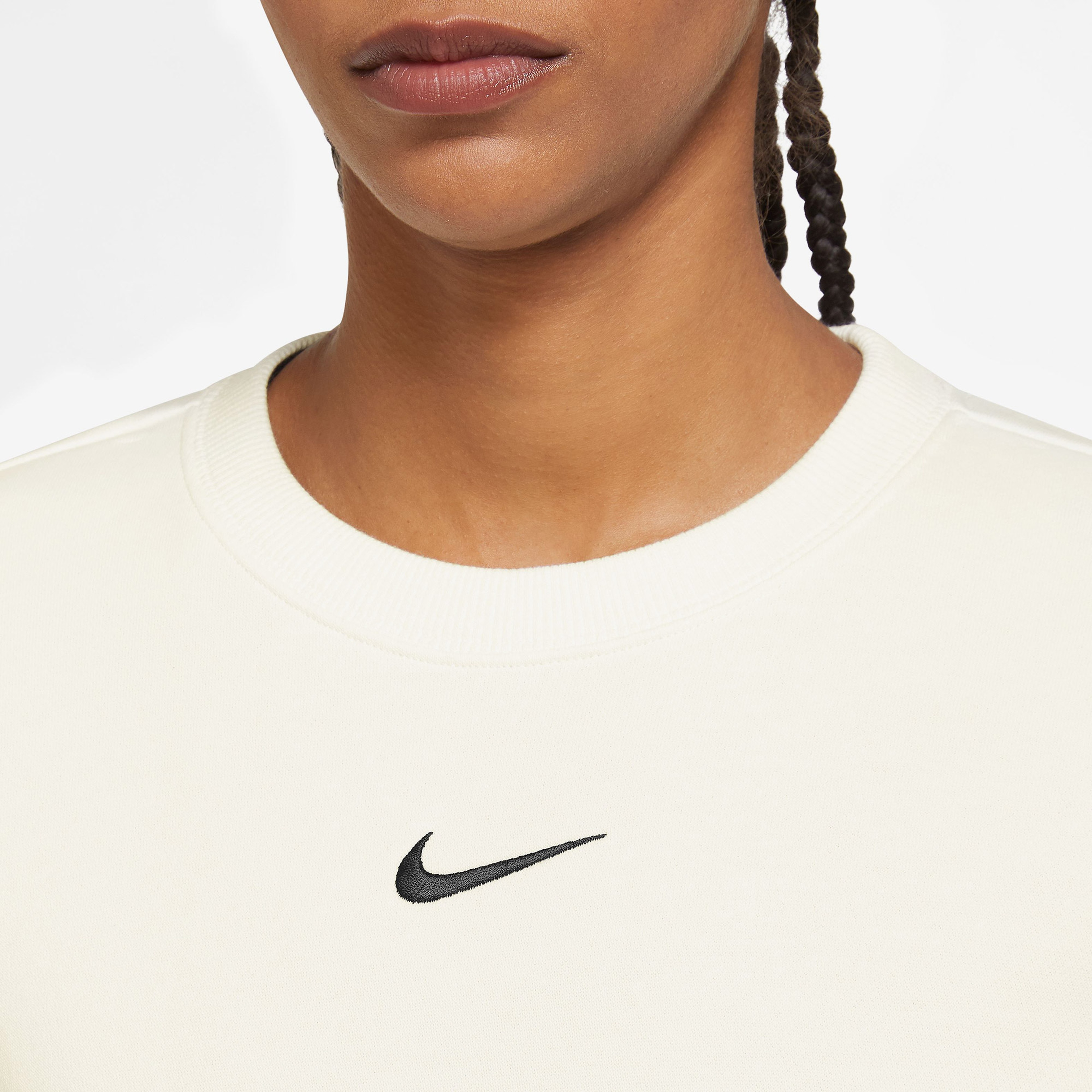 Nike Sportswear Phoenix Fleece Kadın Krem Rengi Sweatshirt