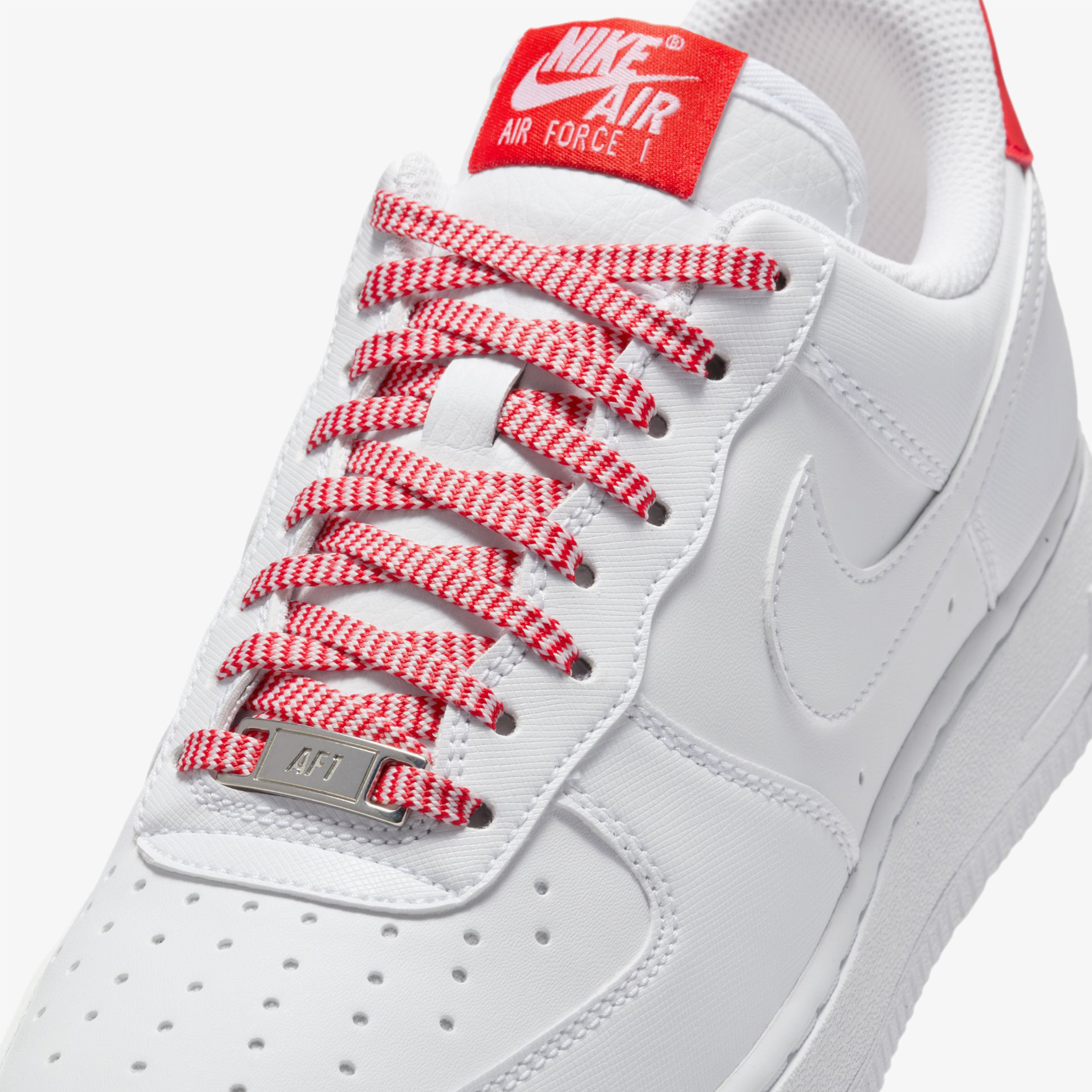 Nike Air Force 1 '07 Low 'Red Laces' Kadın Beyaz Sneaker