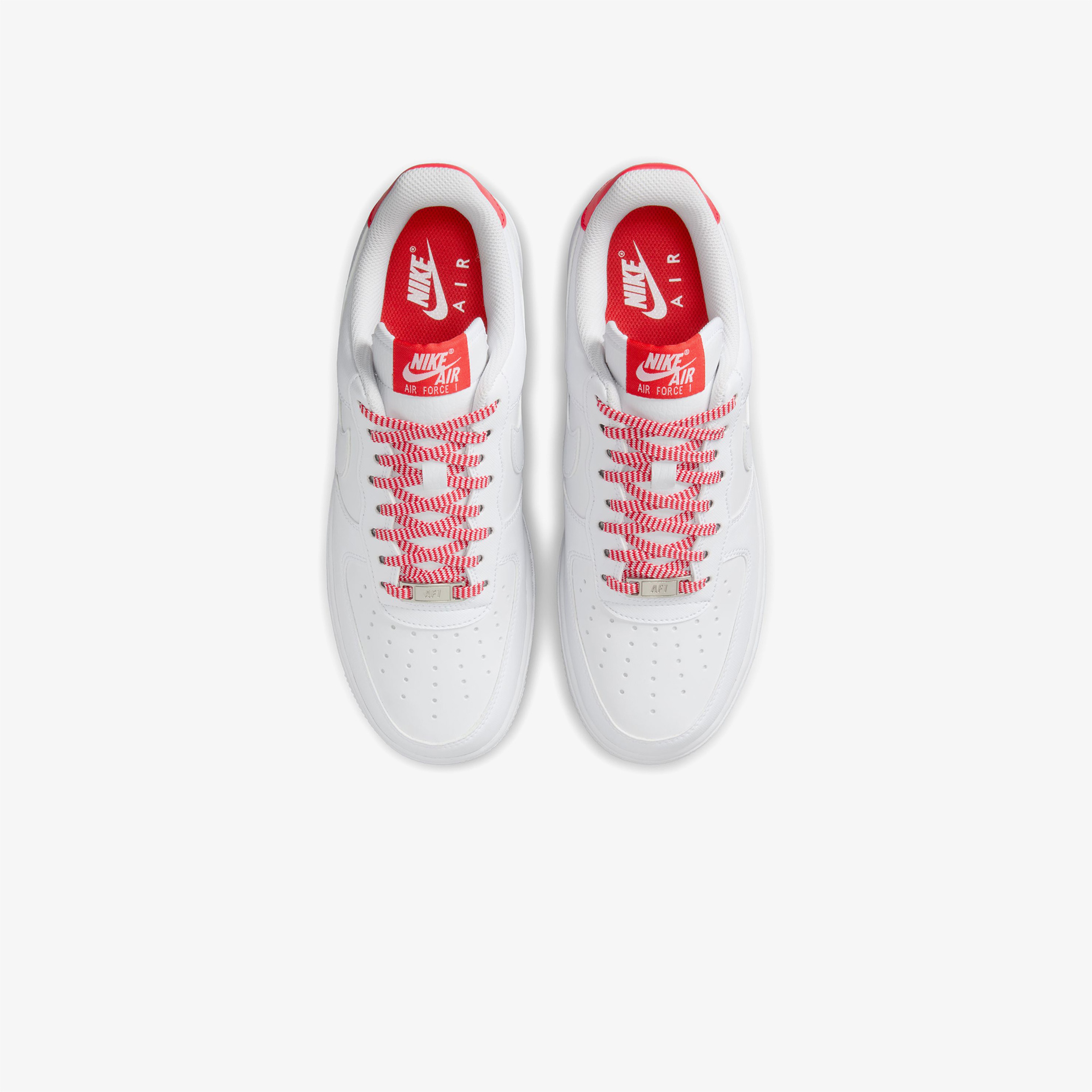 Nike Air Force 1 '07 Low 'Red Laces' Kadın Beyaz Sneaker