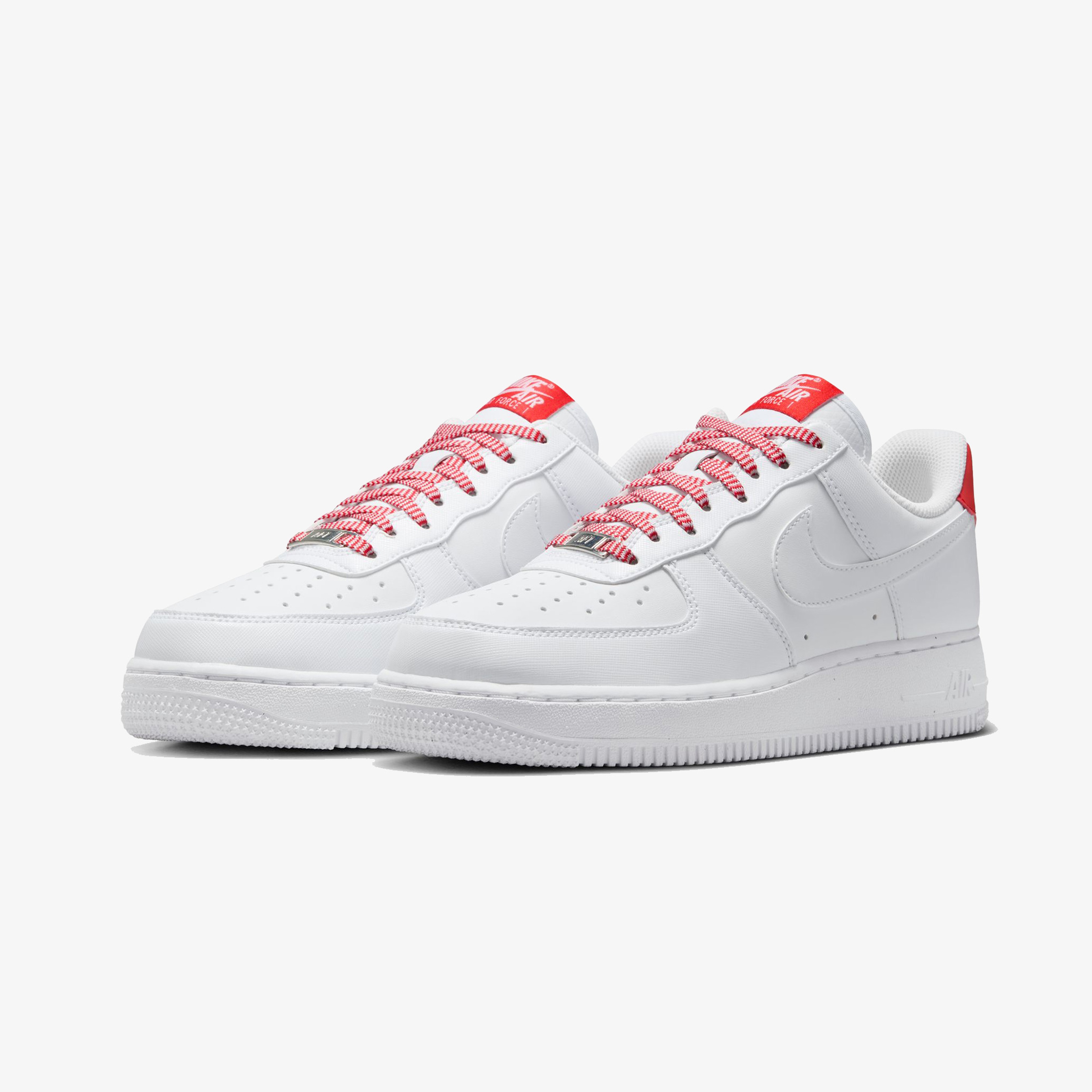 Nike Air Force 1 '07 Low 'Red Laces' Kadın Beyaz Sneaker