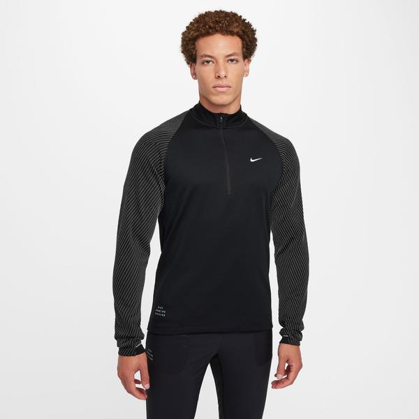 Nike Dri Fit Run Divison Half Zipped Erkek Siyah Koşu Üstü