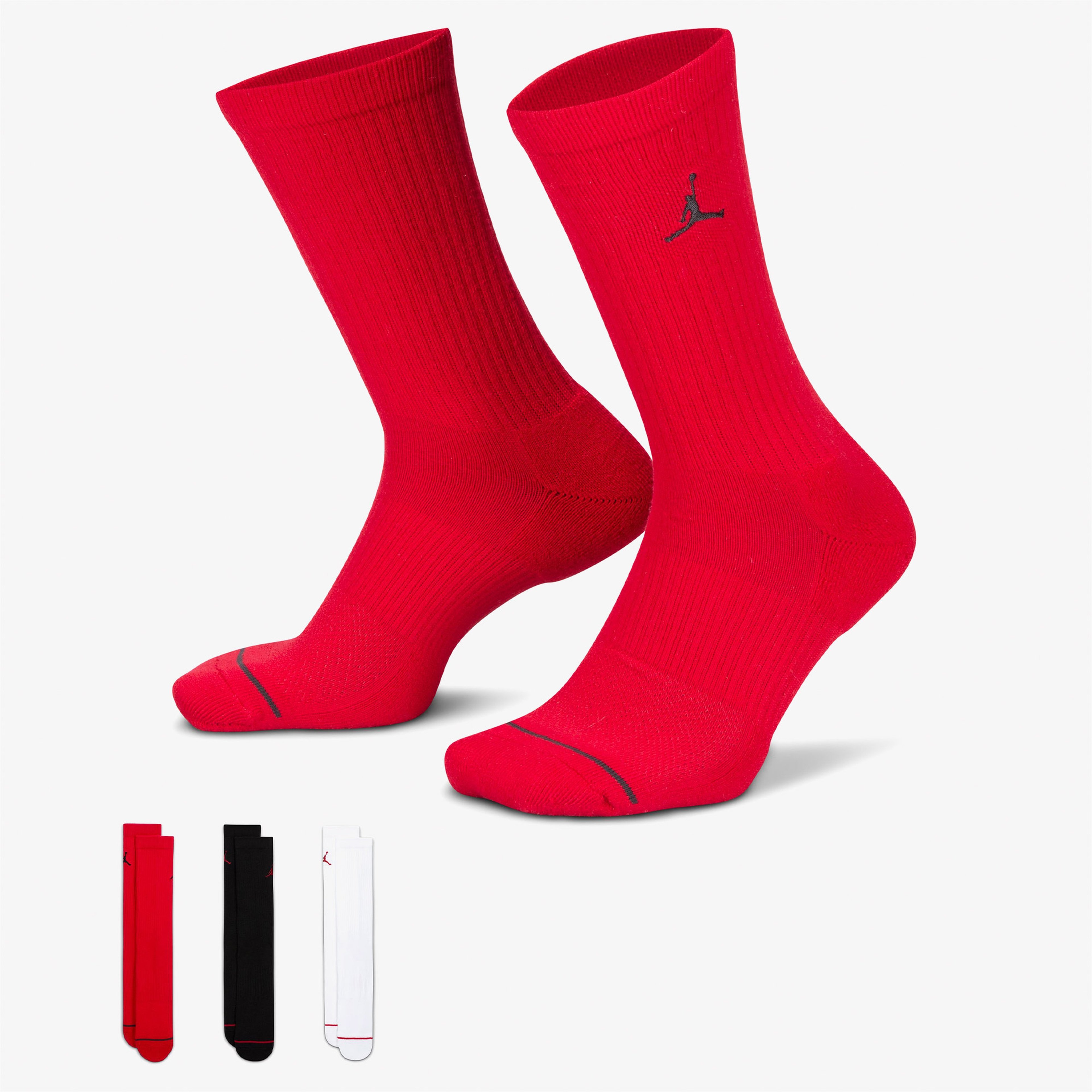 Nike Jordan Everyday Crew Unisex Kırmızı 3lü Çorap