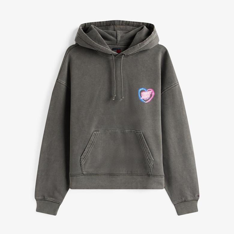 Tommy Hilfiger Boxy Kadın Gri Sweatshirt