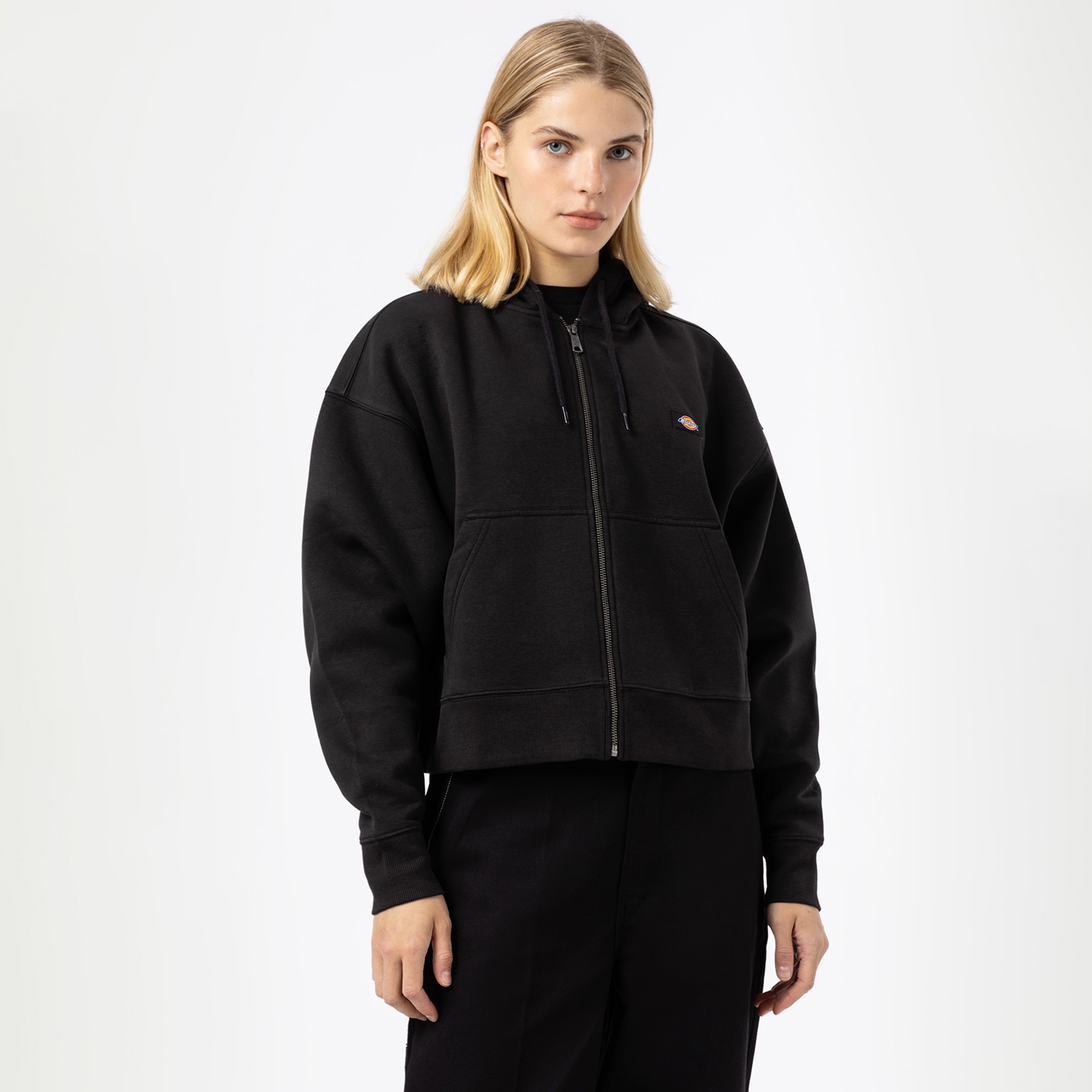 Dickies Oakport Zip Kadın Siyah Sweatshirt