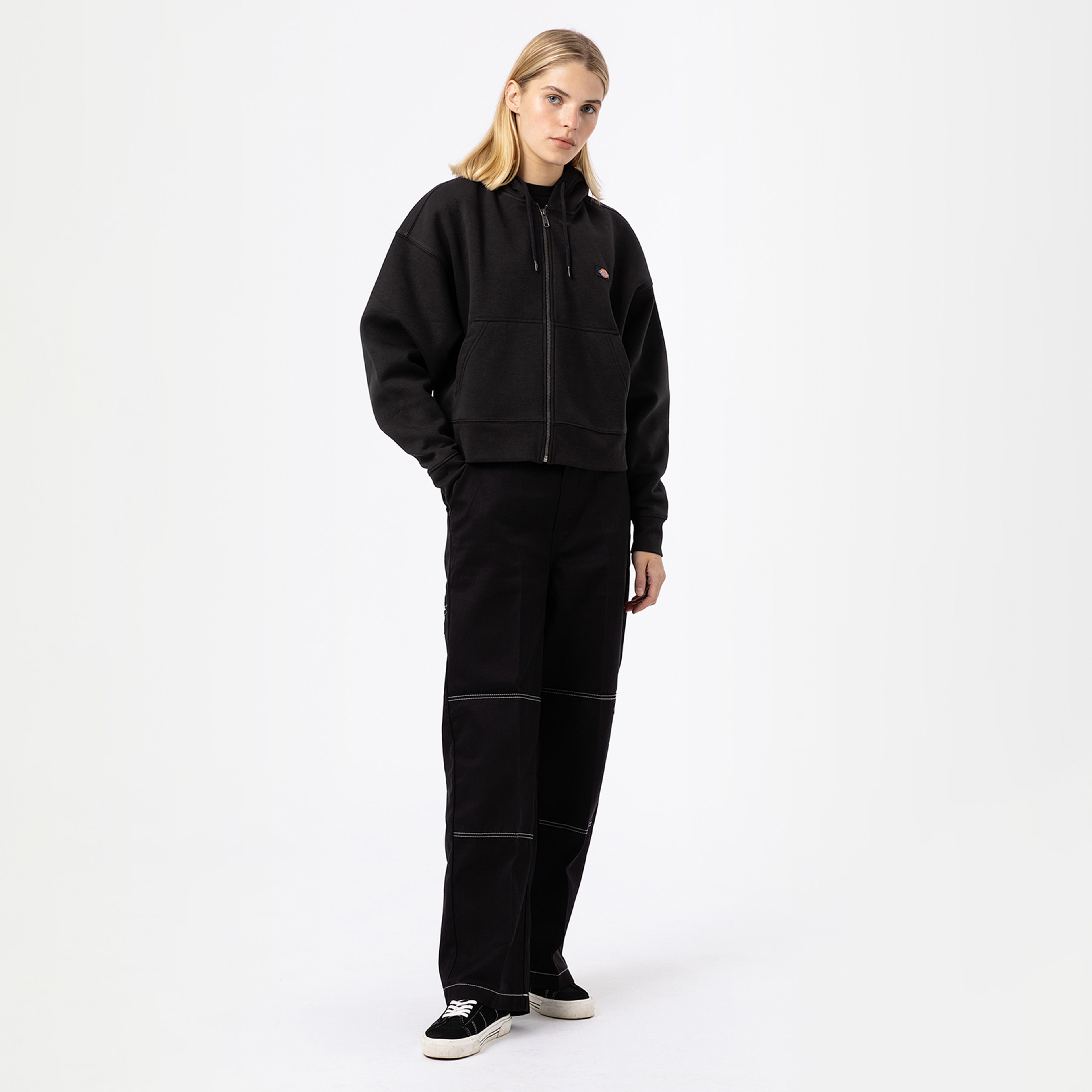 Dickies Oakport Zip Kadın Siyah Sweatshirt