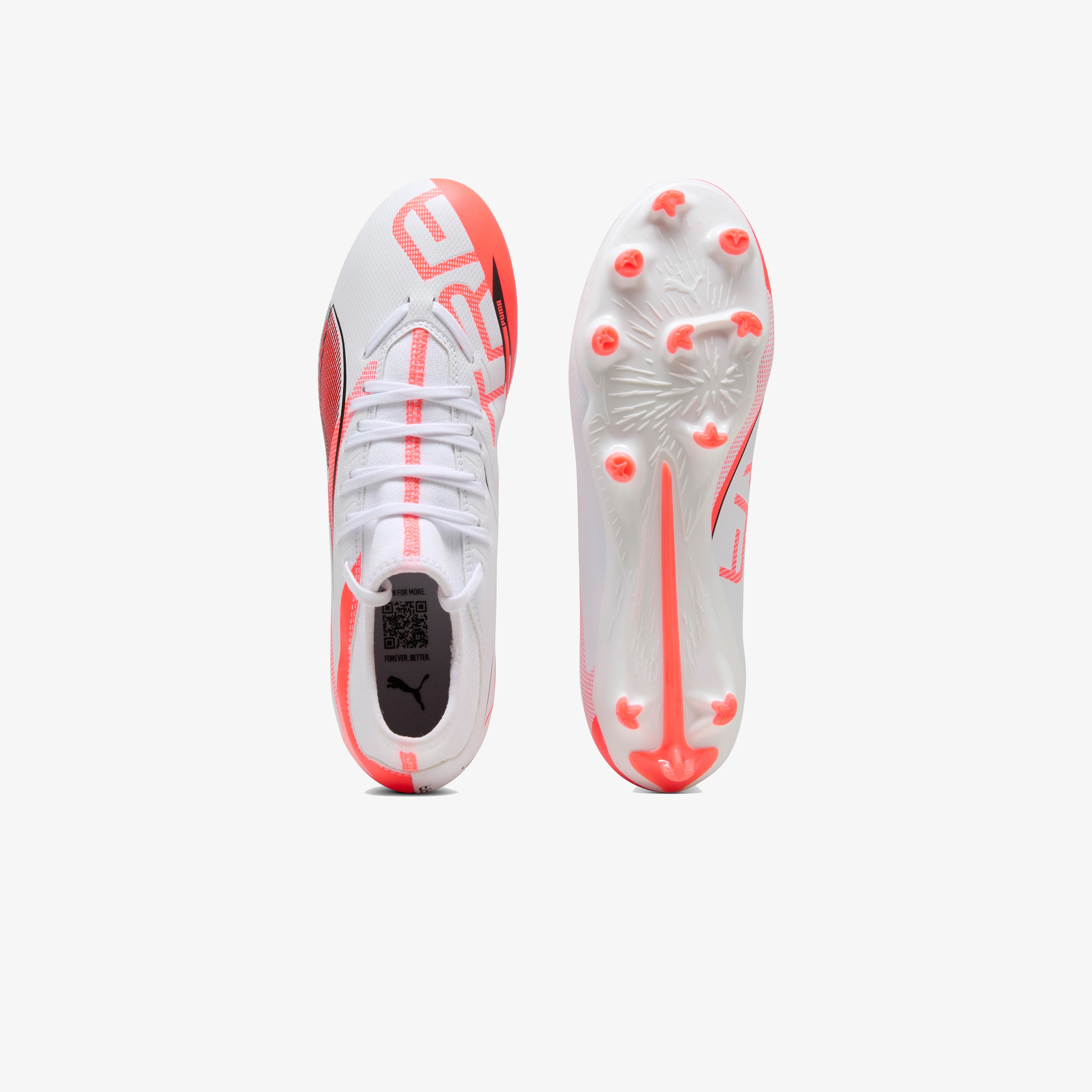 Puma Ultra 5 Play+ Fg/Ag Erkek Beyaz Çim Saha Kramponu