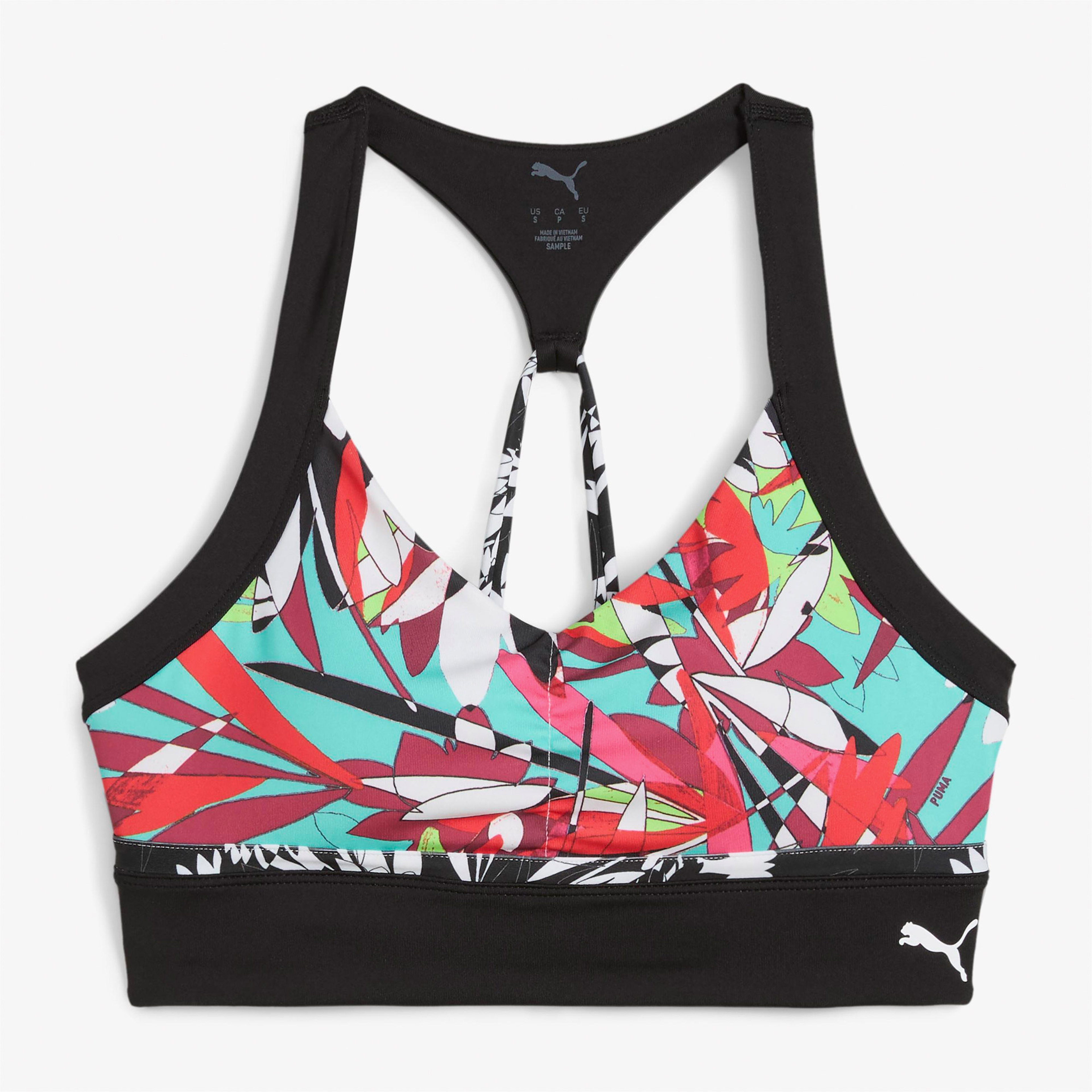 Puma 4Keeps Tropical Aop Lgln Kadın Siyah Bra