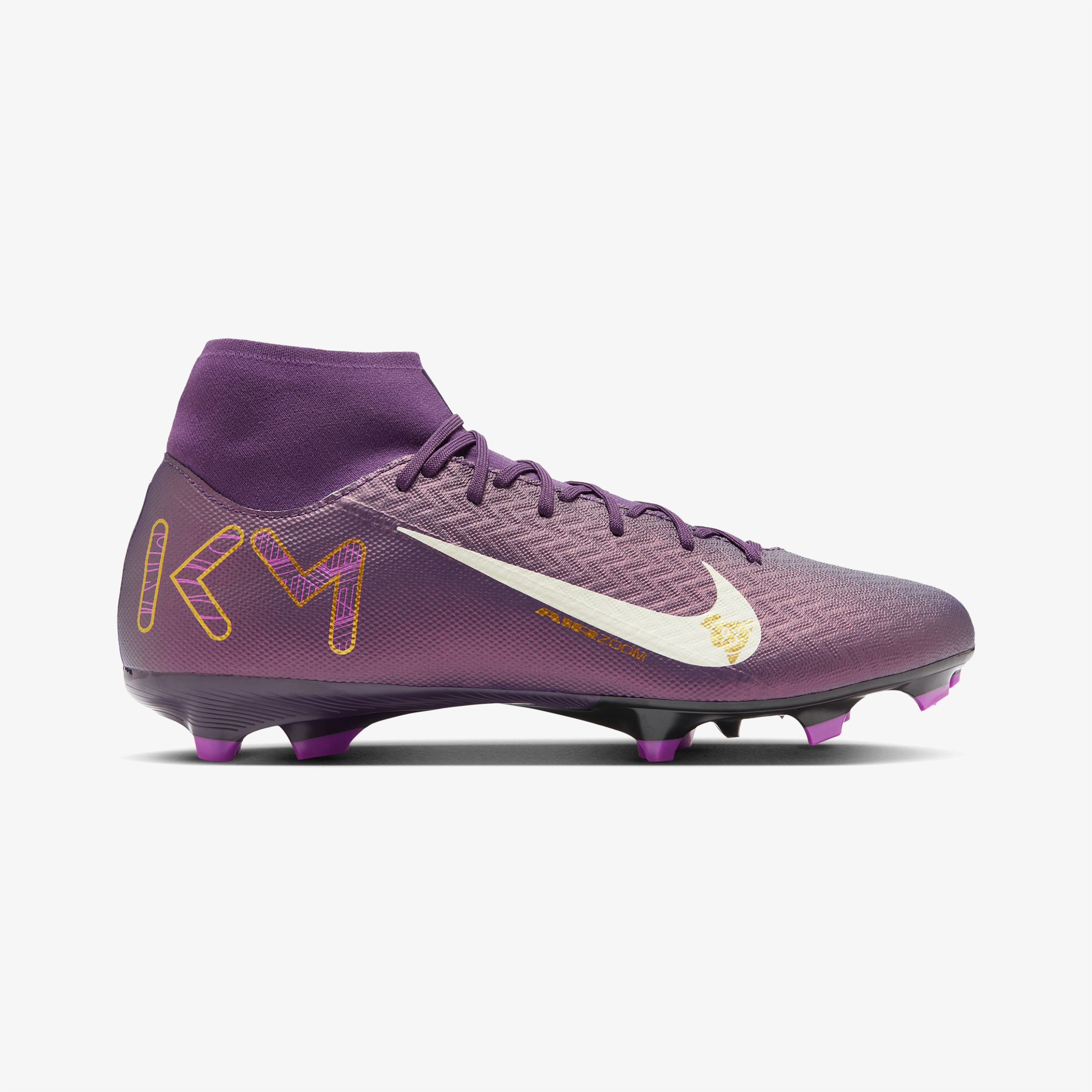 Nike Mercurial Superfly 10 Academy "Kylian Mbappe" Erkek Mor Çim Saha Kramponu