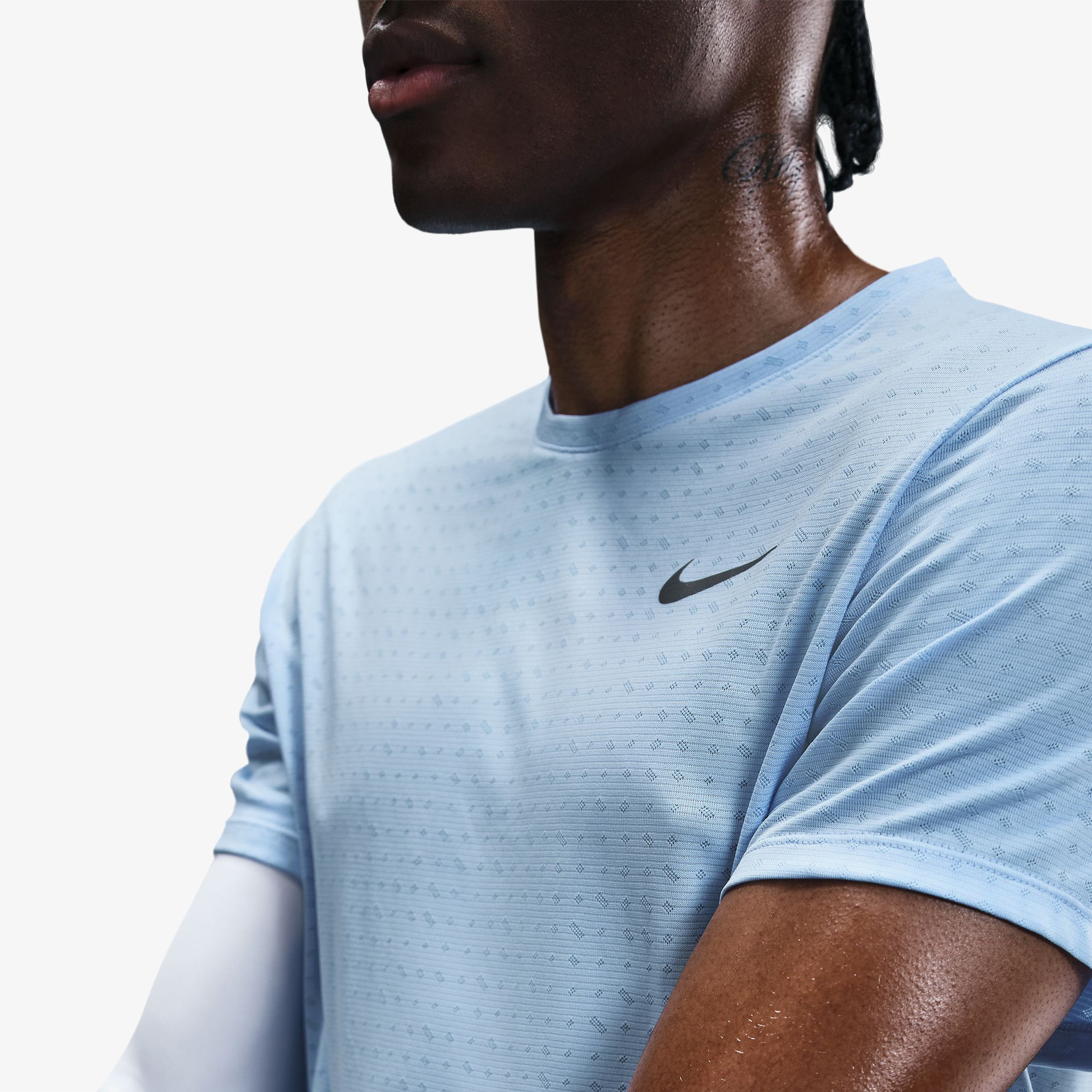 Nike Miler Breathe Erkek Mavi Koşu T-Shirt