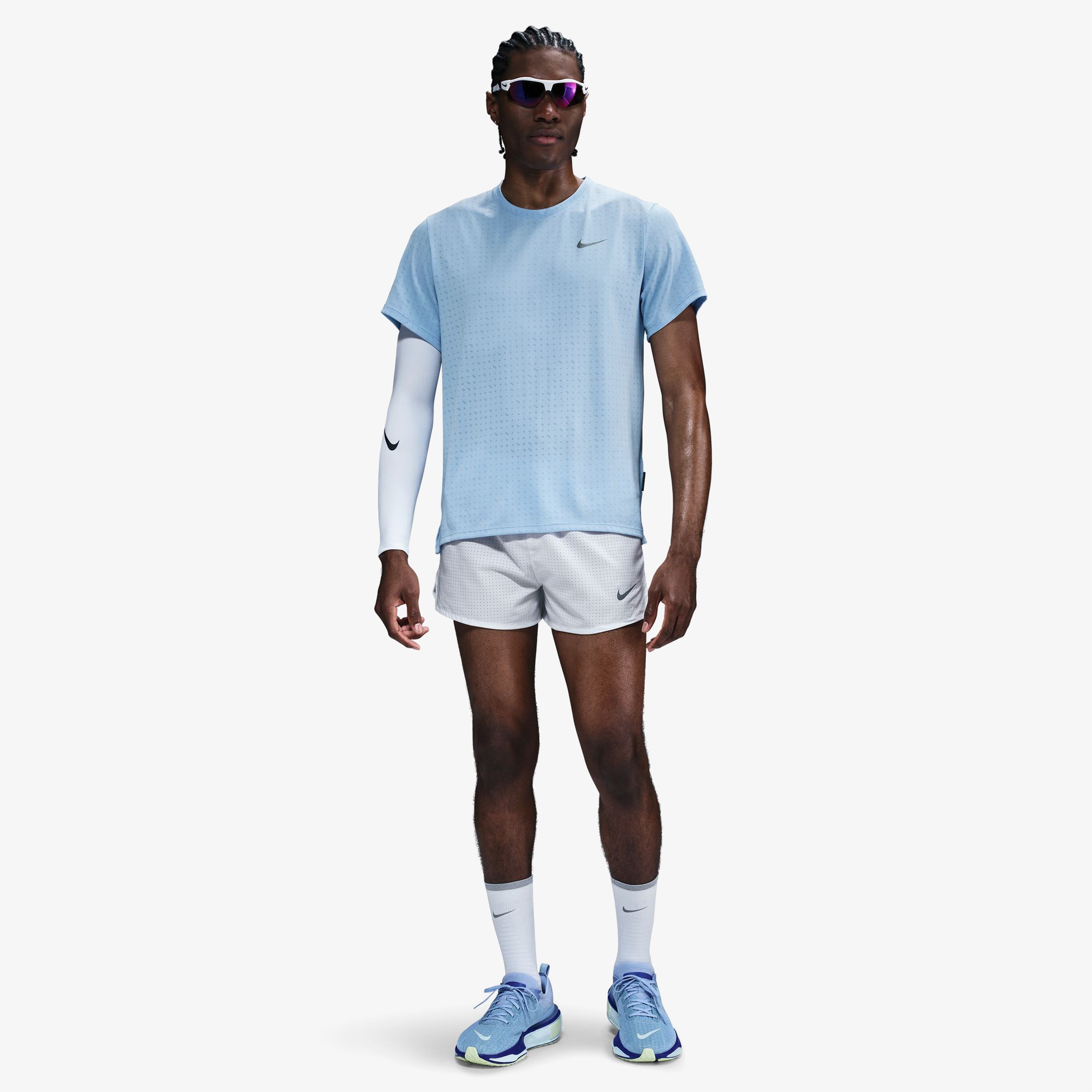 Nike Miler Breathe Erkek Mavi Koşu T-Shirt