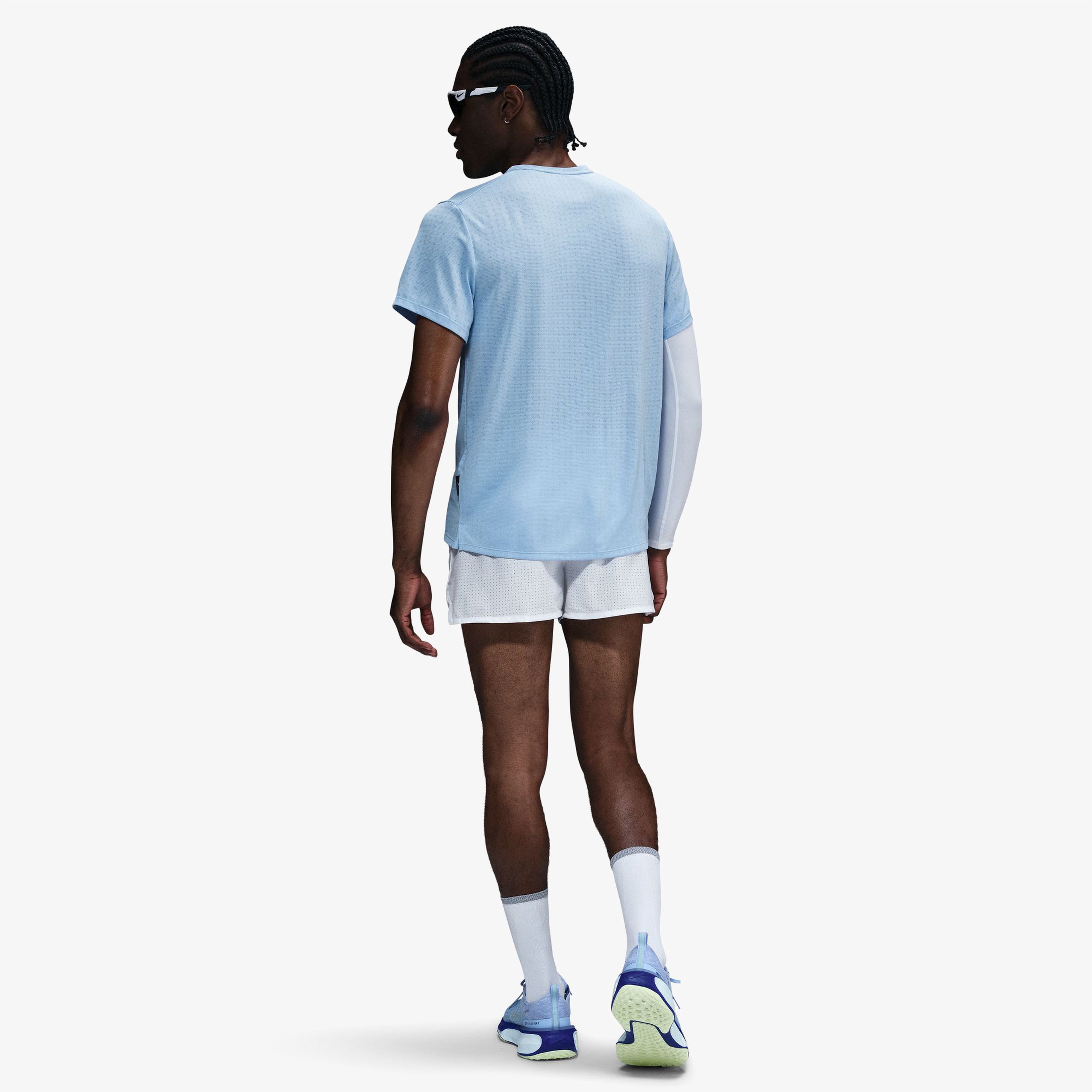 Nike Miler Breathe Erkek Mavi Koşu T-Shirt