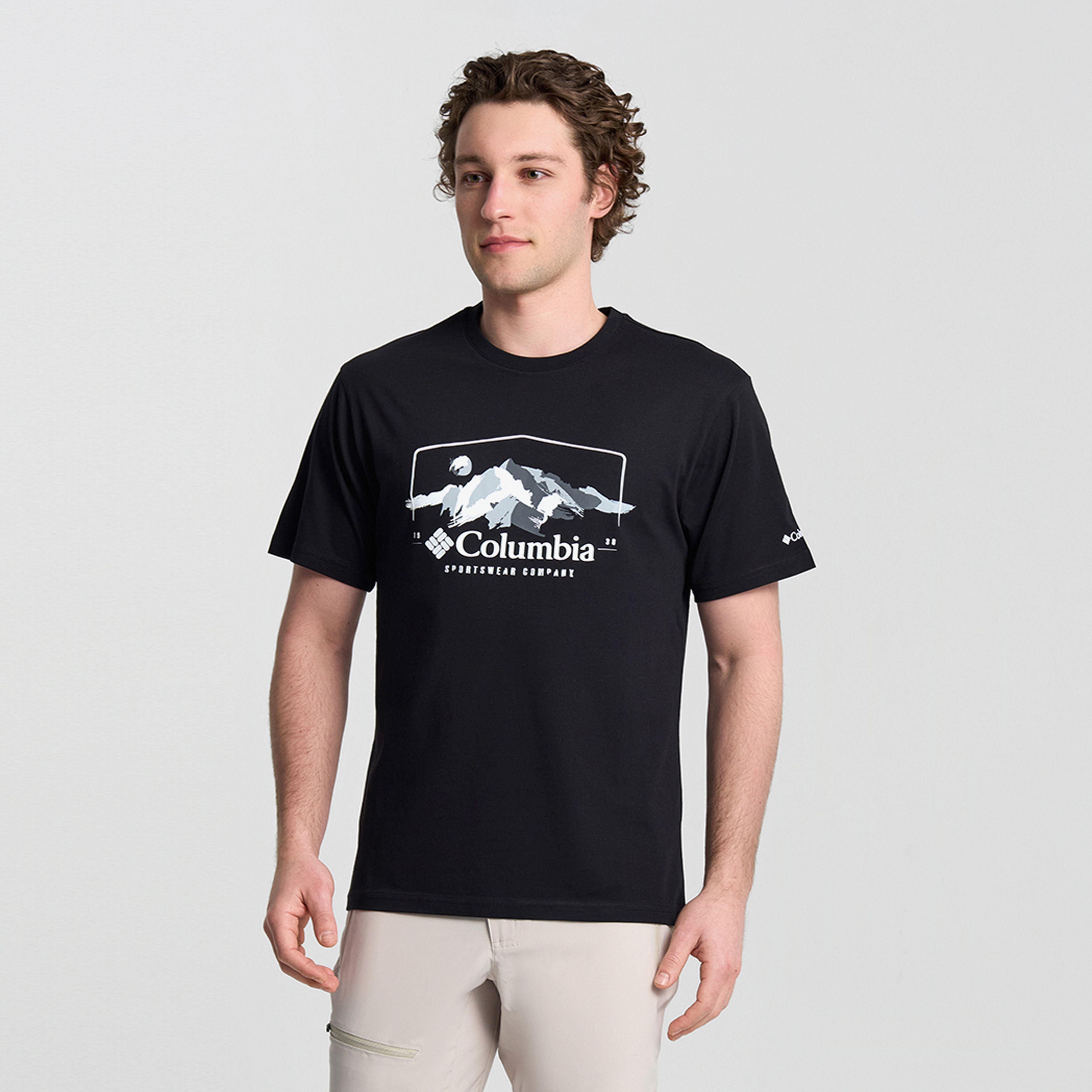 Columbia Explore Outdoors Ss Erkek Siyah T-Shirt