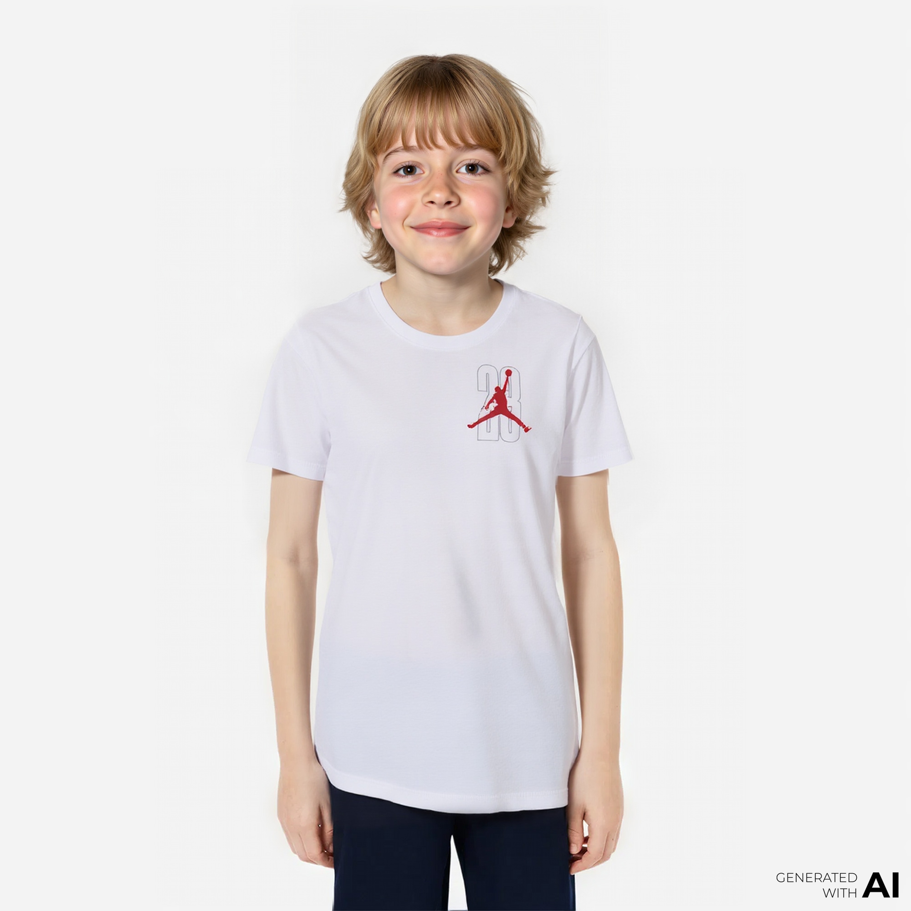 Jordan Jdb Triangle Offense Çocuk Beyaz T-Shirt