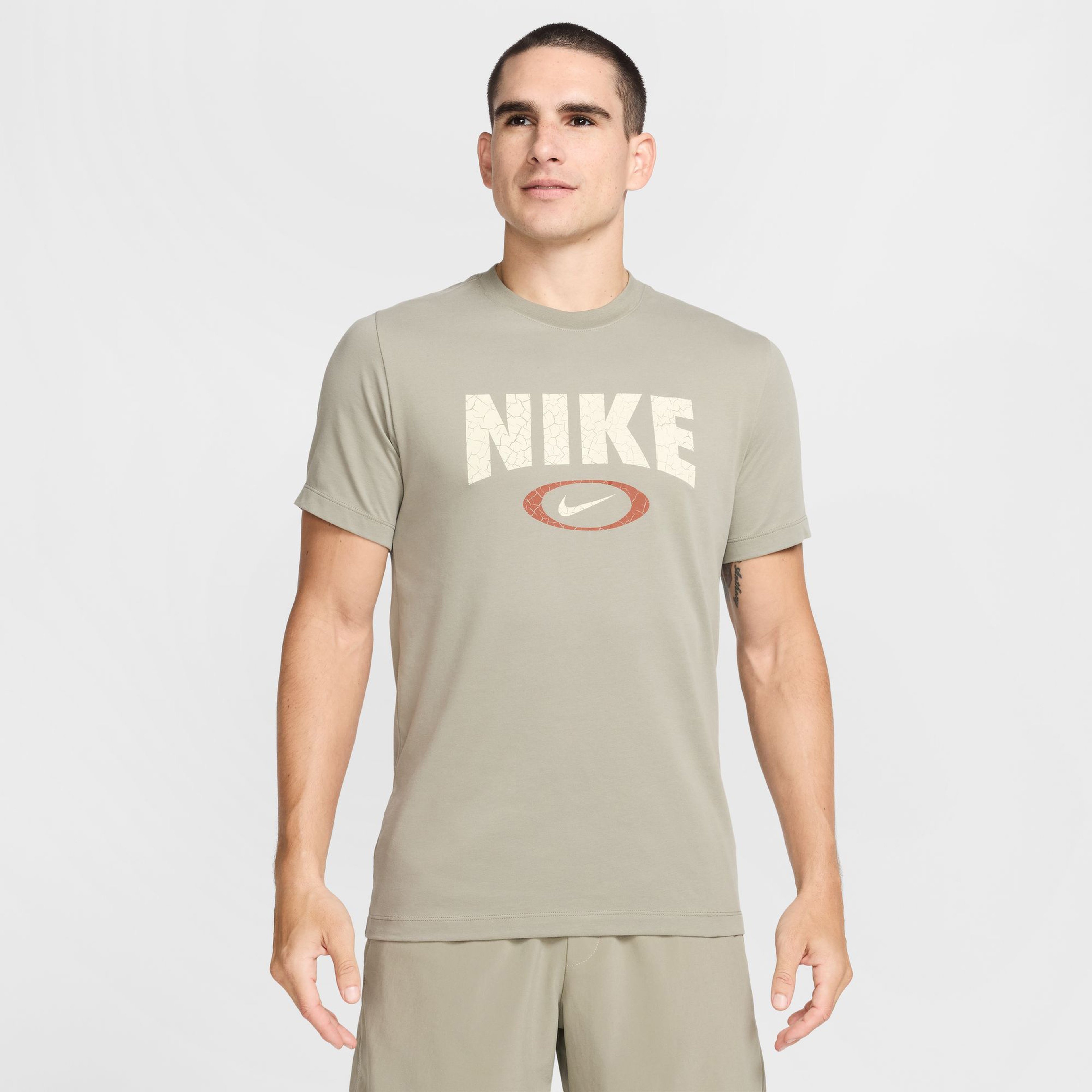 Nike Dri-Fit Fitness Erkek Yeşil Antrenman T-Shirt