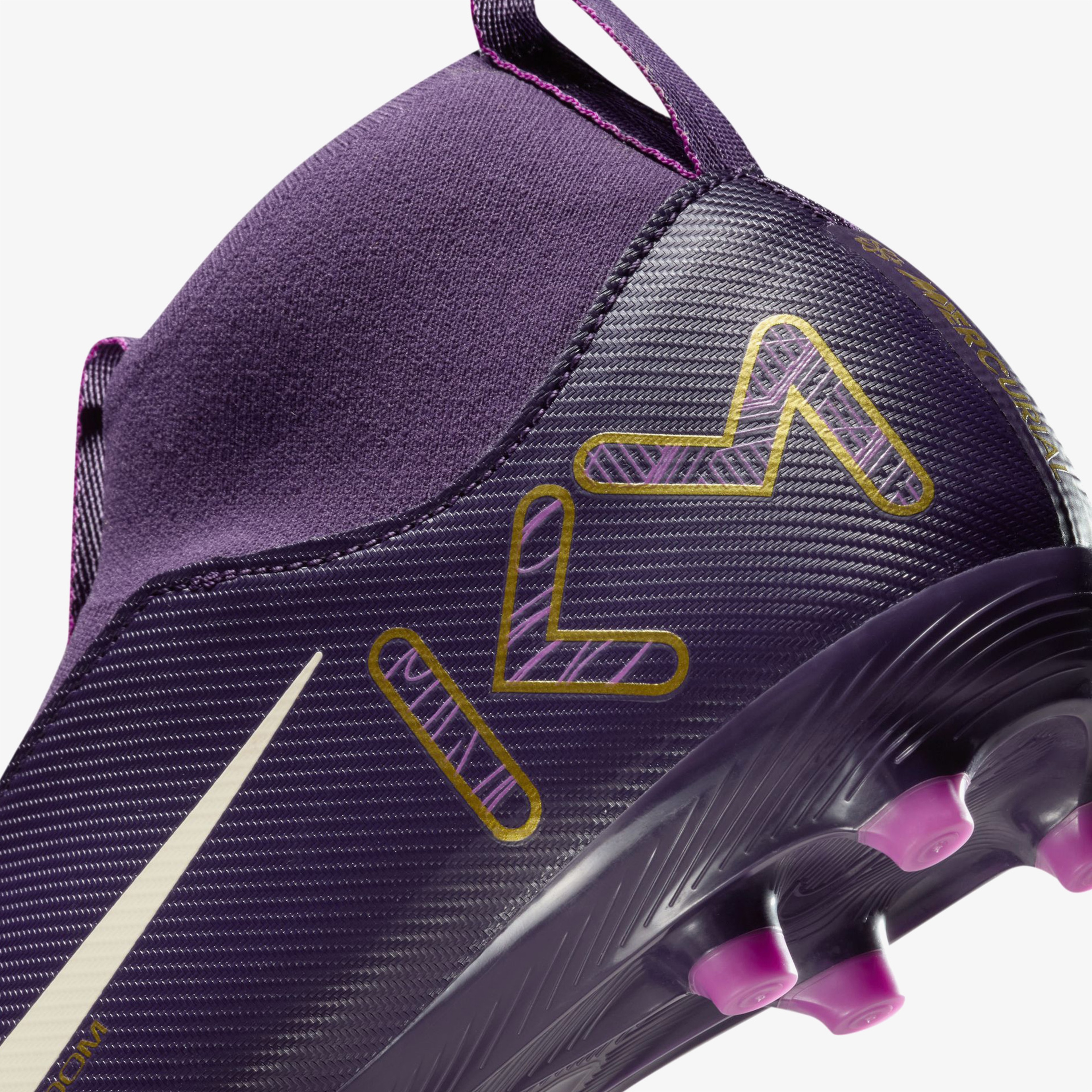 Nike Jr. Mercurial Superfly 10 Academy "Kylian Mbappe" Çocuk Mor Çim Saha Kramponu
